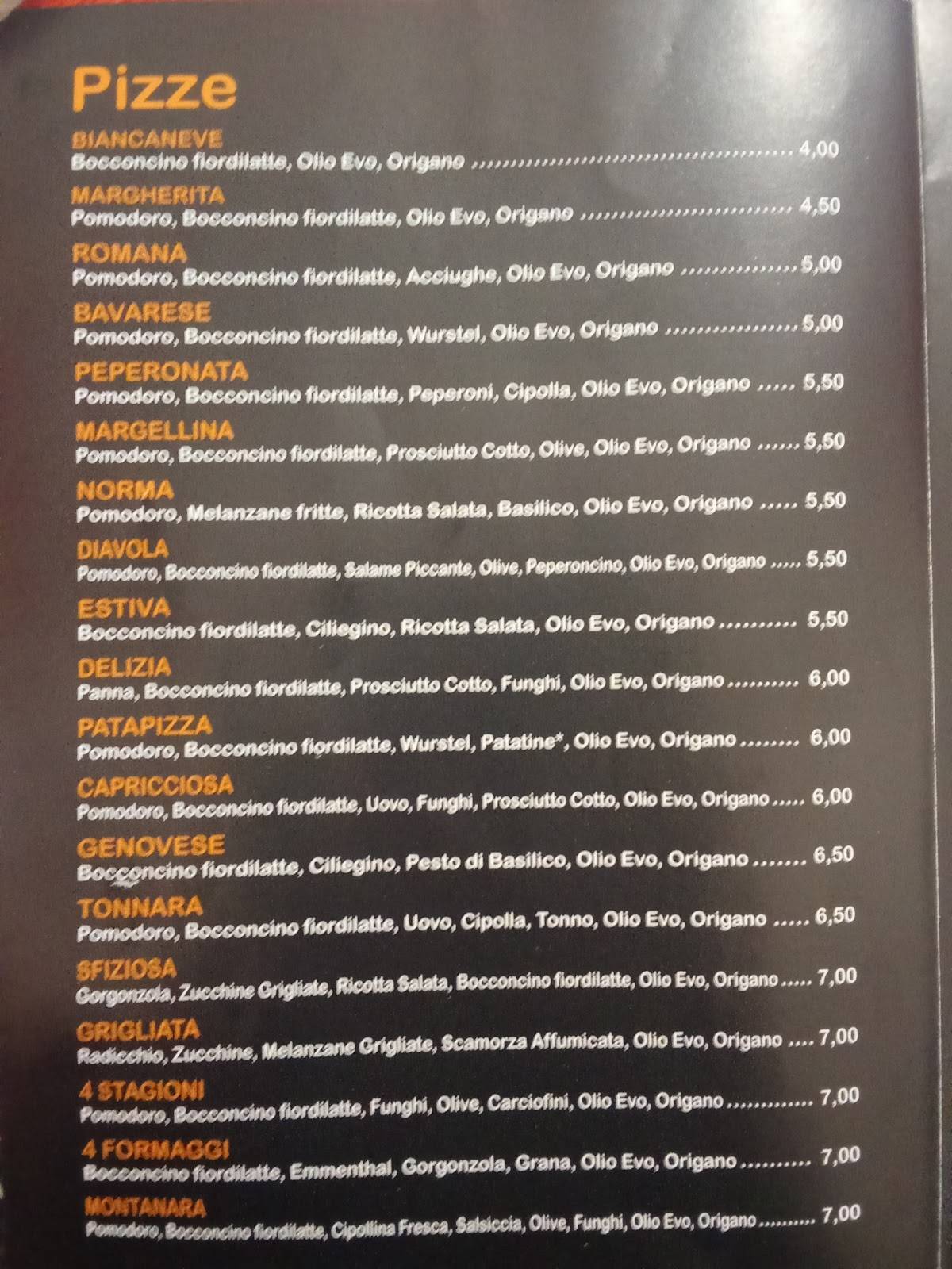 Menu di Voglia di Pizza di Santagati Alfio 