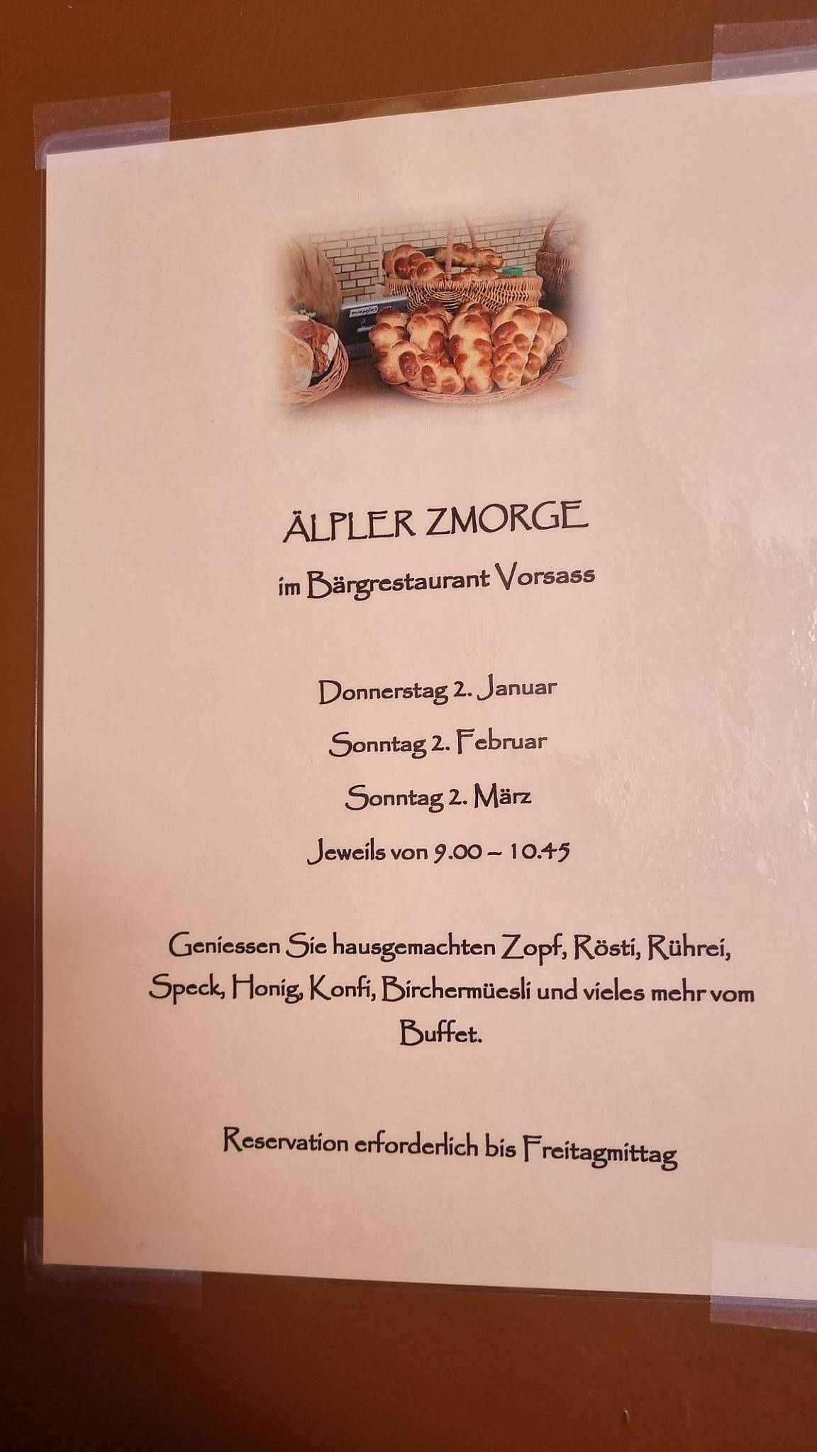 Menu di Vorsass 