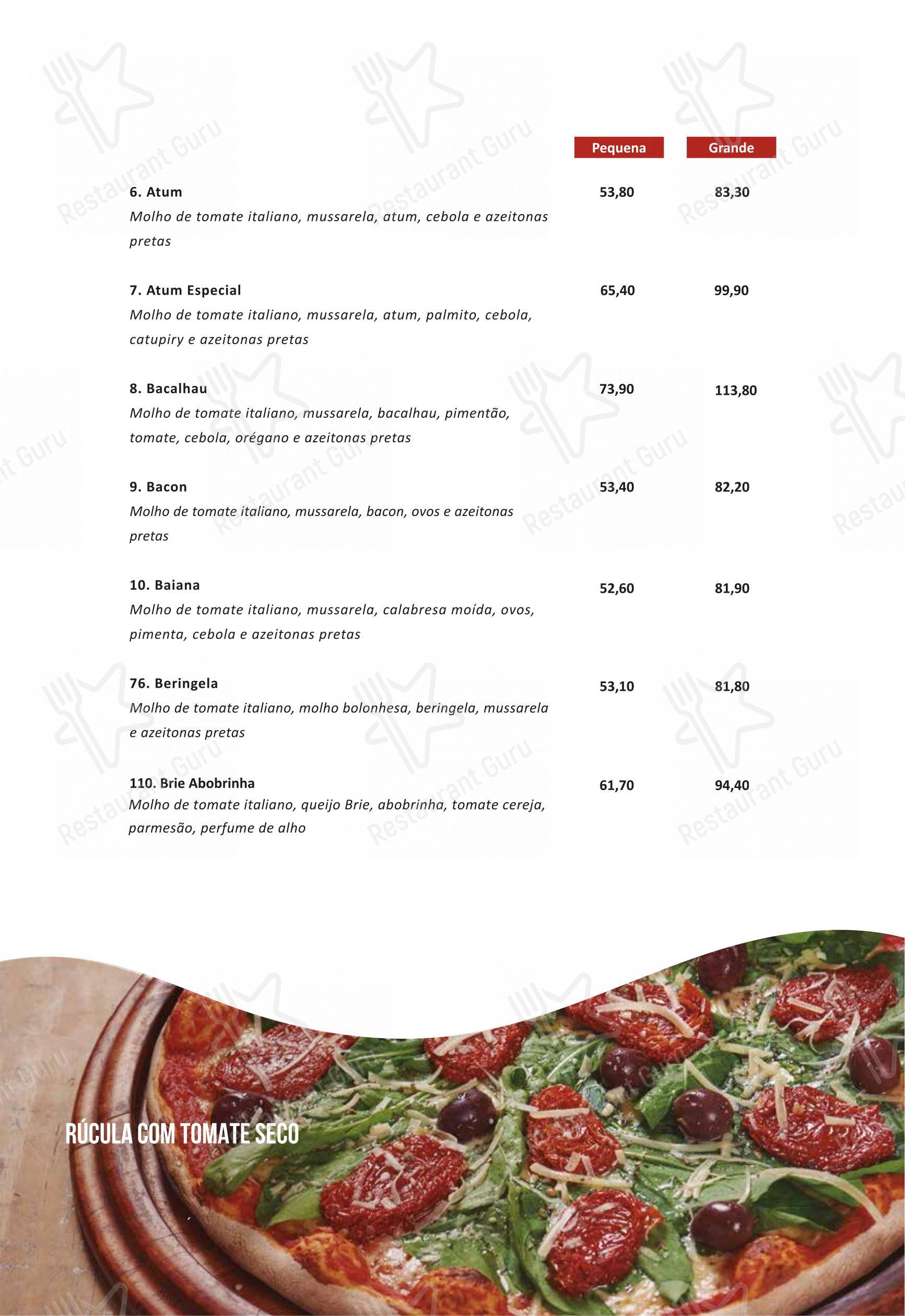 Menu para WO Brasa & Pizza pizzaria