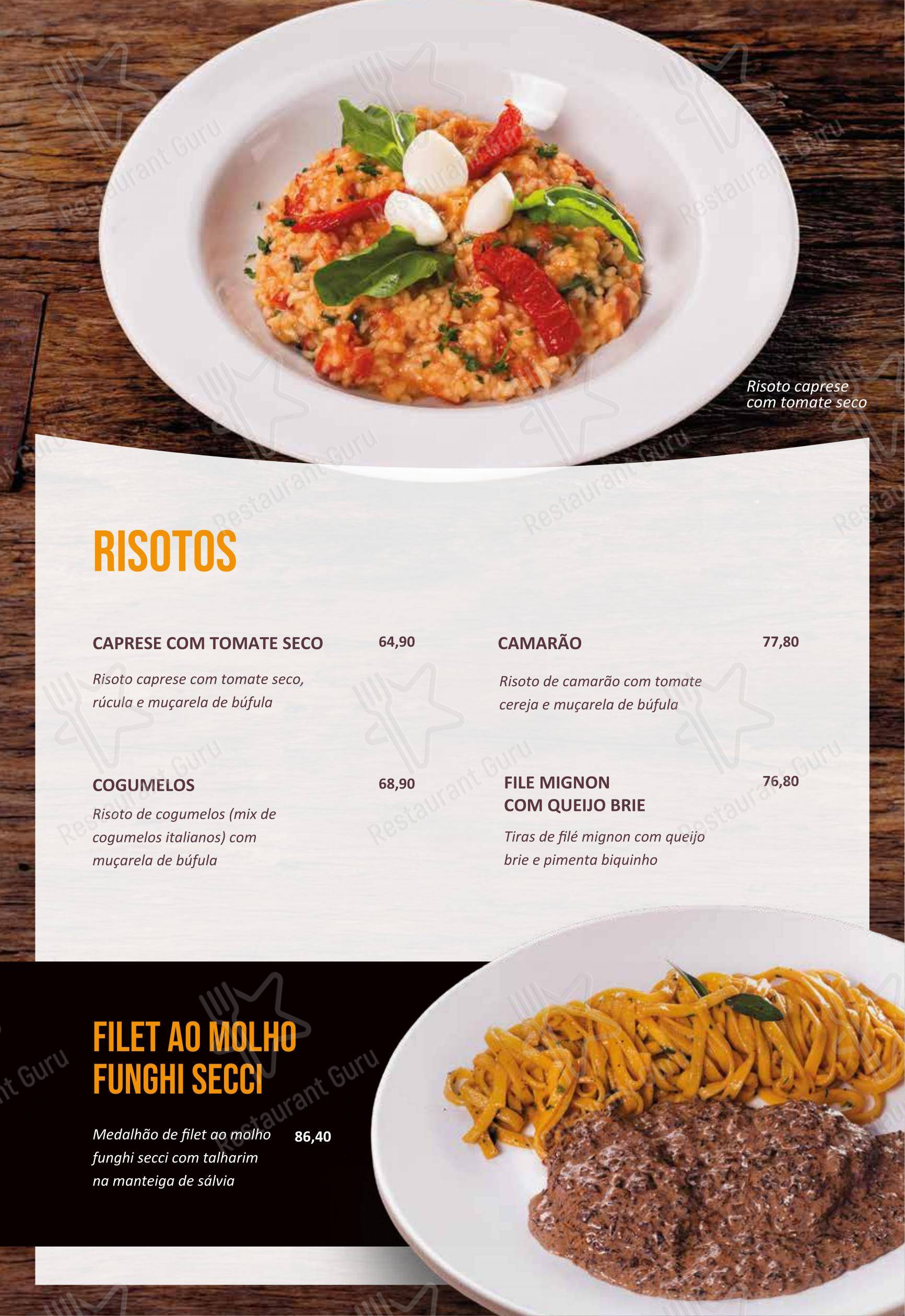 WO Brasa & Pizza - Menu bar
