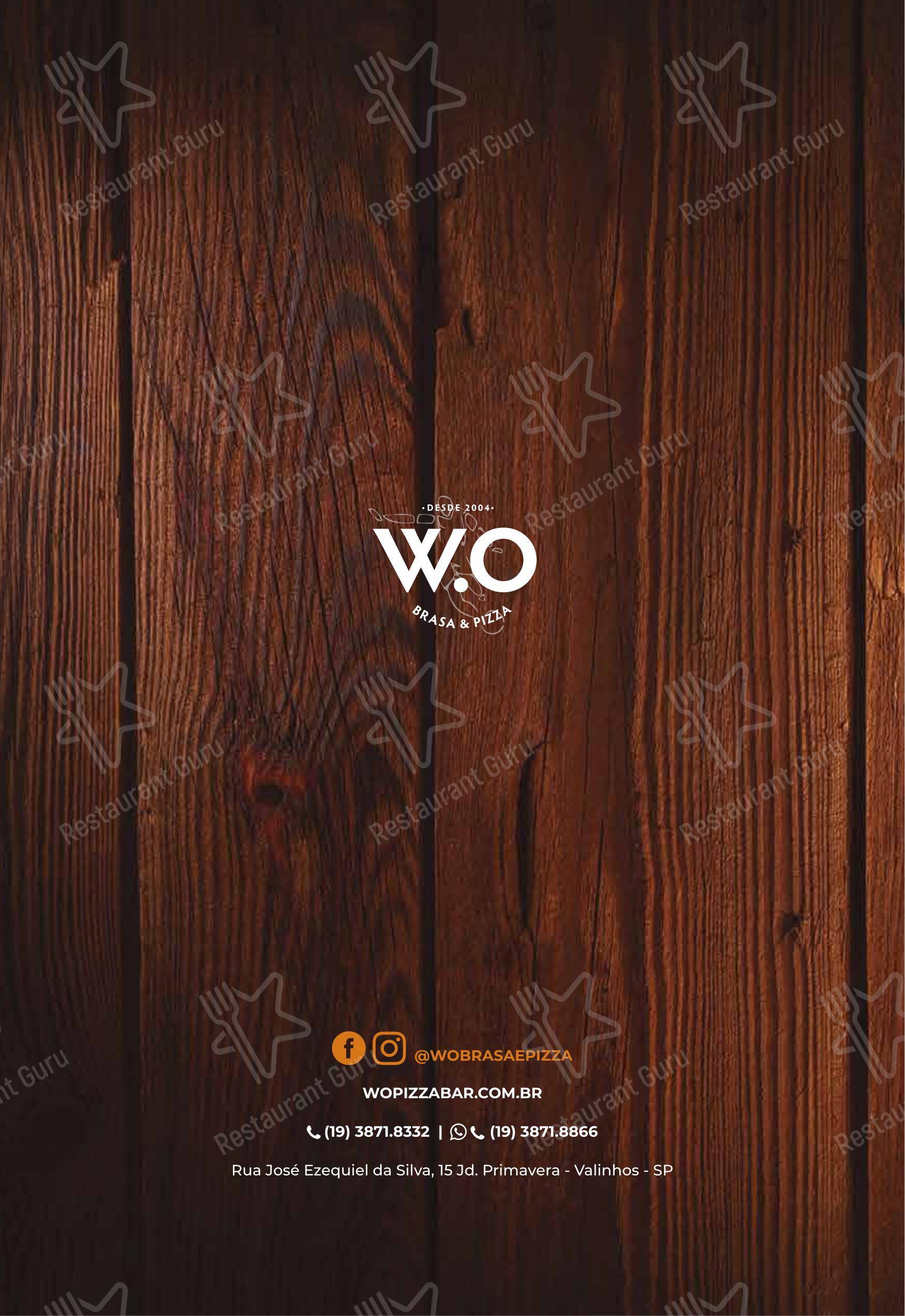 菜单 para WO Brasa & Pizza em Valinhos