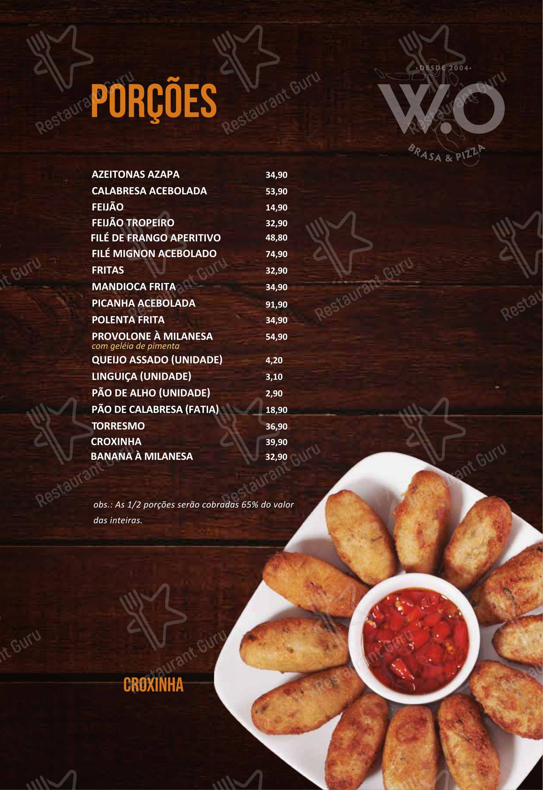 WO Brasa & Pizza - Menu