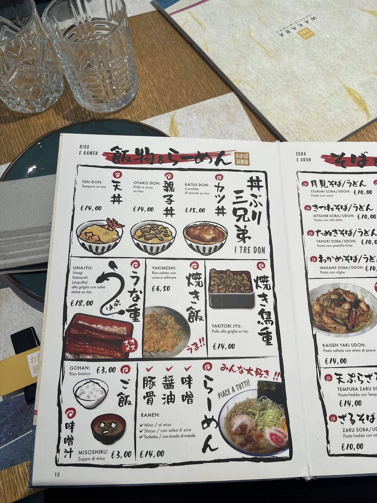Menu di Wakaba 
