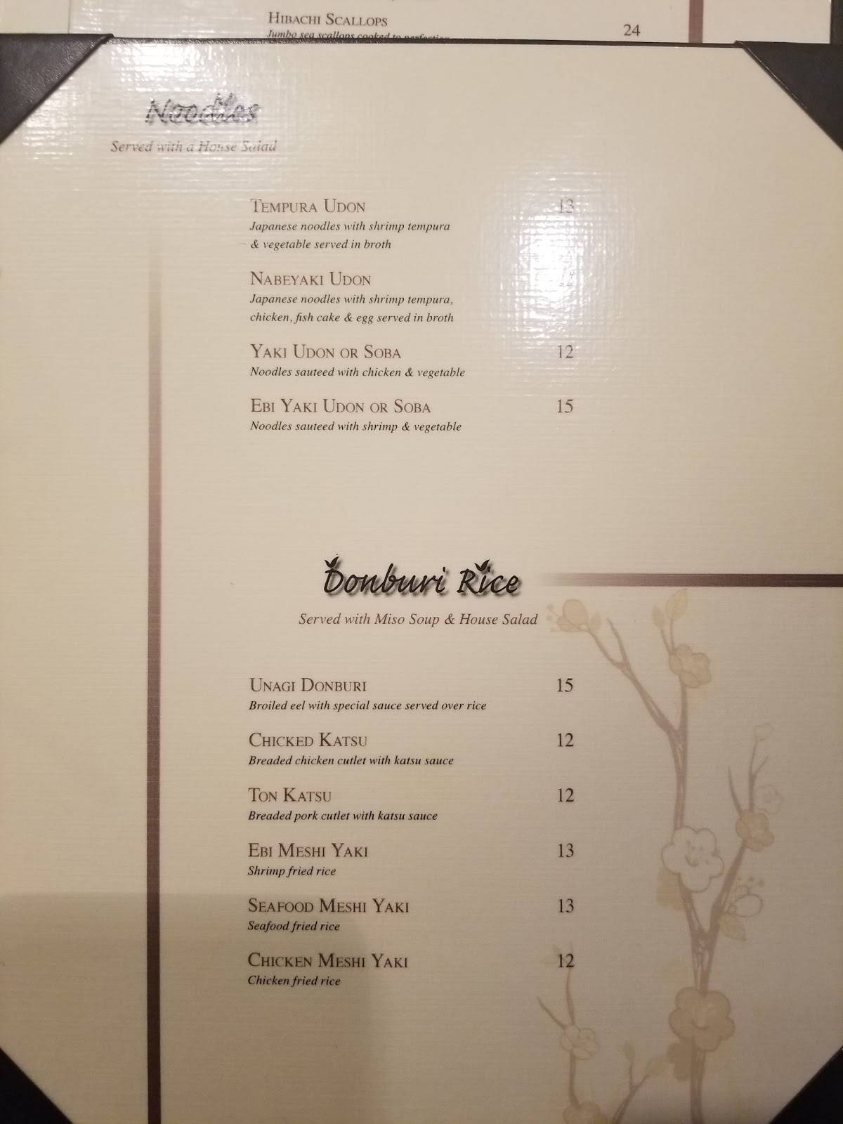 Menu at Wasabi Japanese Steakhouse, Beachwood, Orange Pl