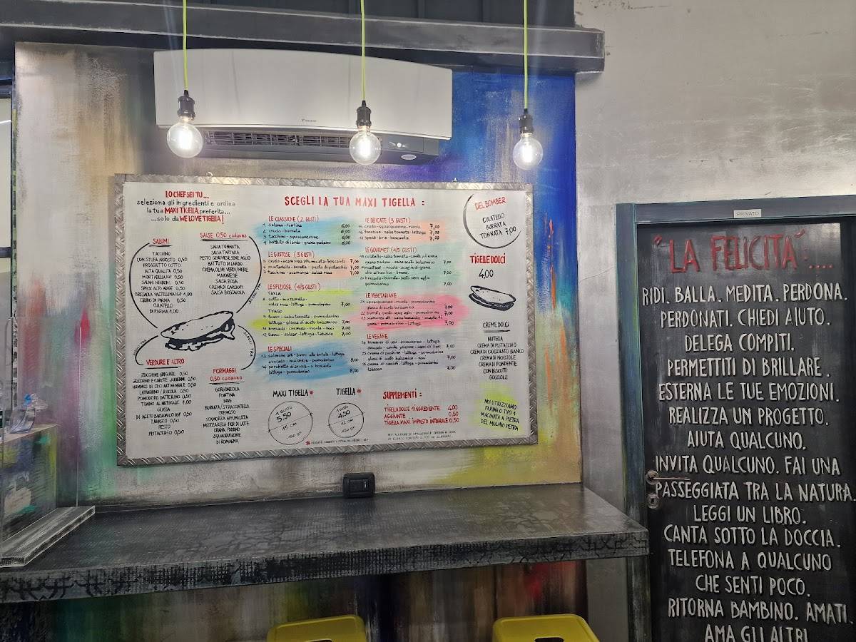 Menu di We love Tigella 