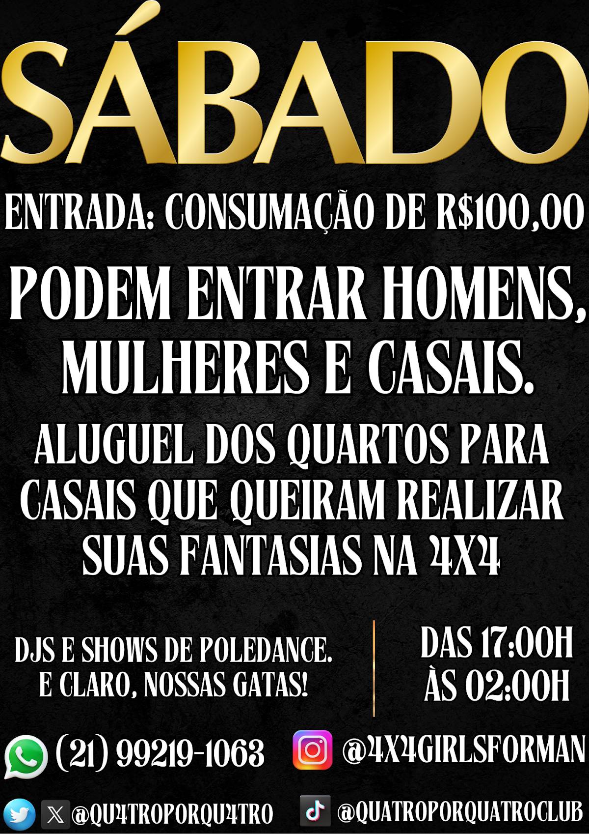 Whiskeria Quatro por Quatro (Four By Four) cardápio