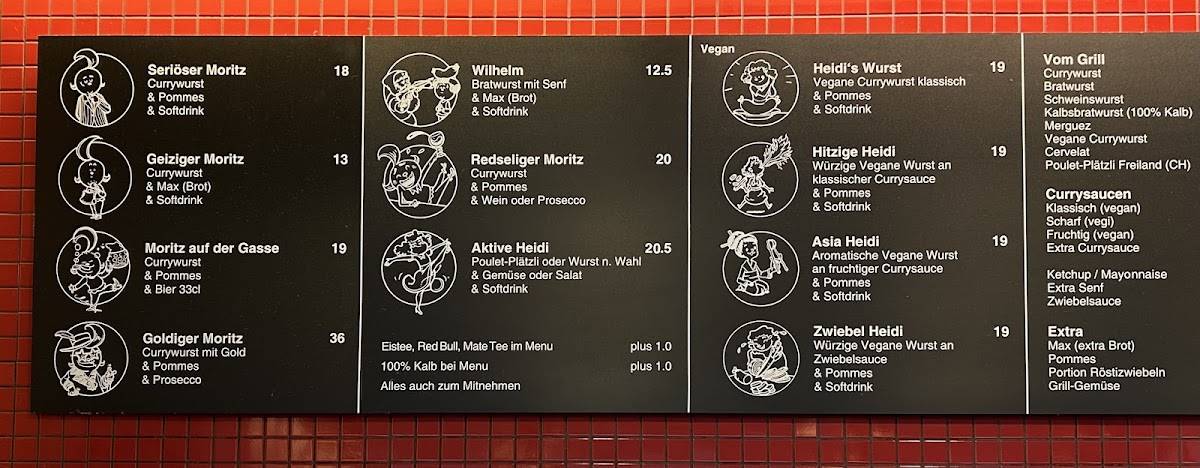 Menu di Wurst & Moritz 
