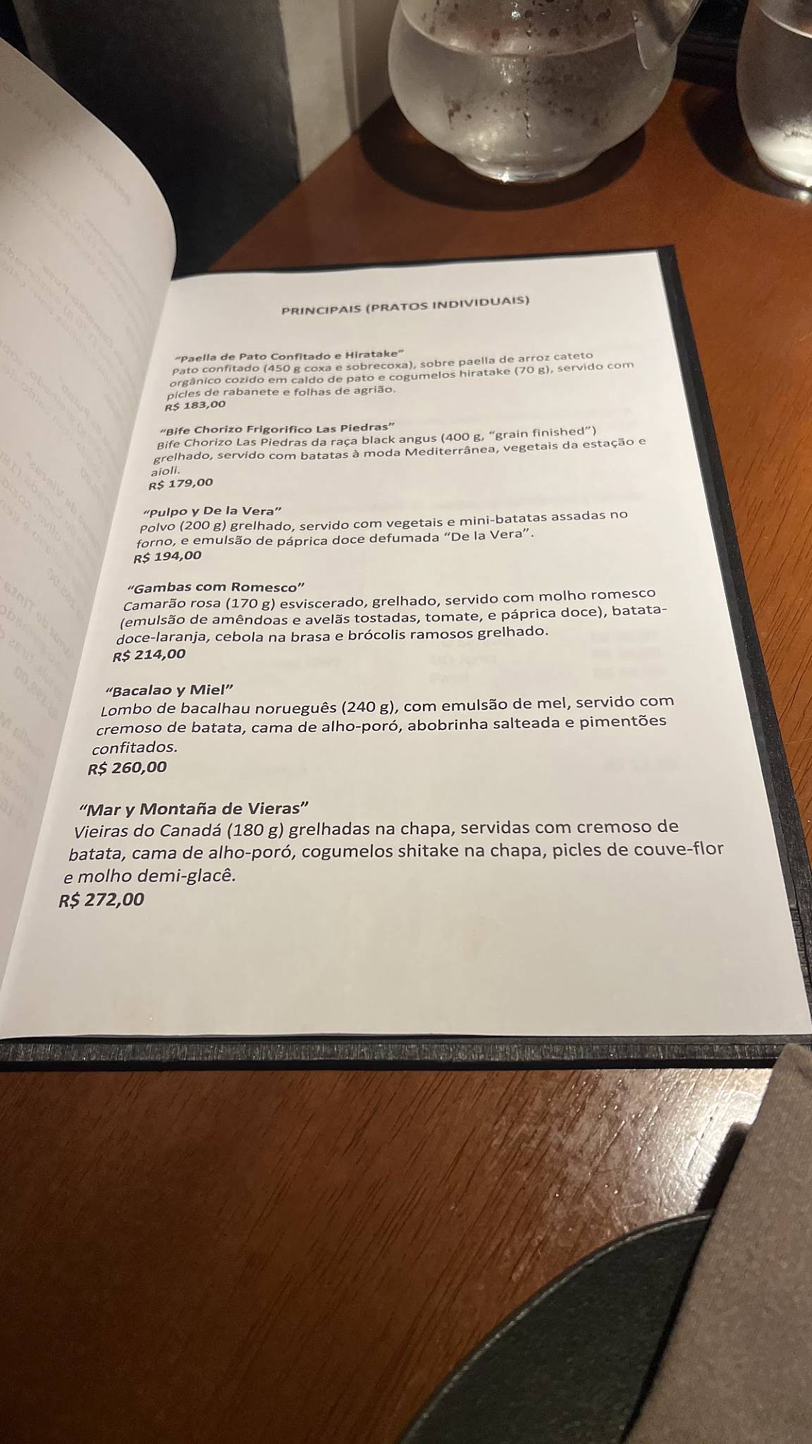 Xavier - Cozinha Mediterrânea cardápio