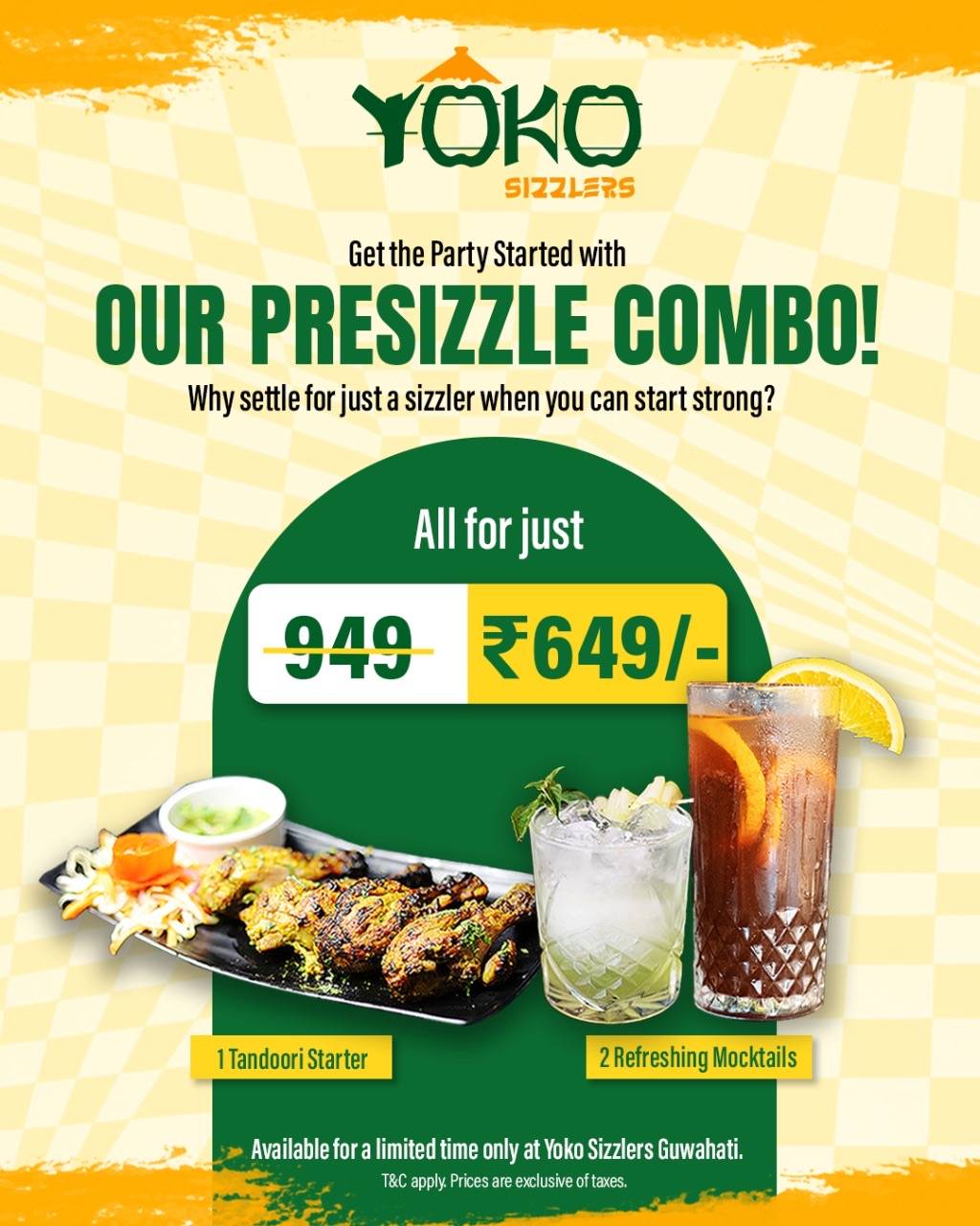 YOKO Sizzlers - A Fine Dine Restaurant, City Center Guwahati menu