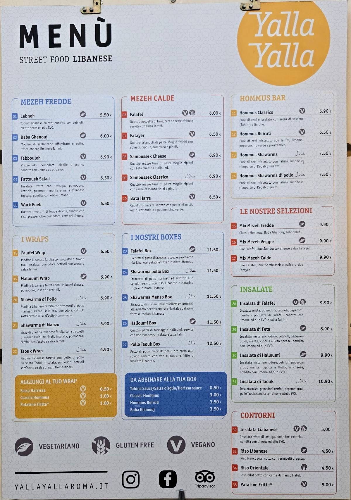 Menu di Yalla Yalla - Lebanese Street Food 