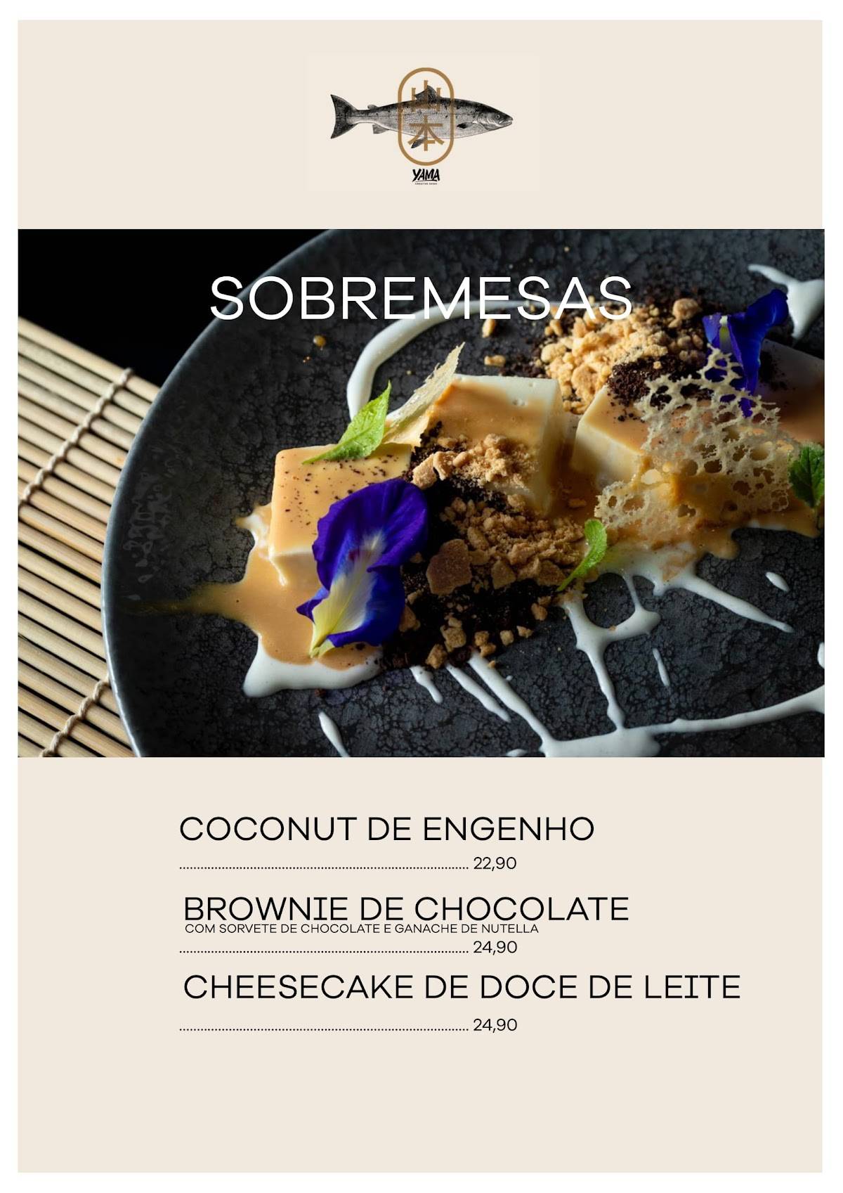 Yama Creative Sushi cardápio