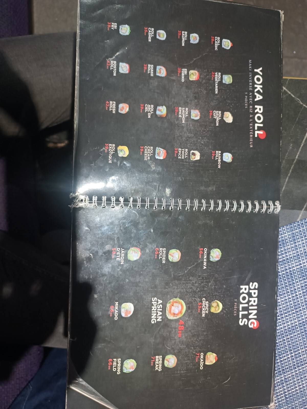 Menu de Yoka Sushi Agdal