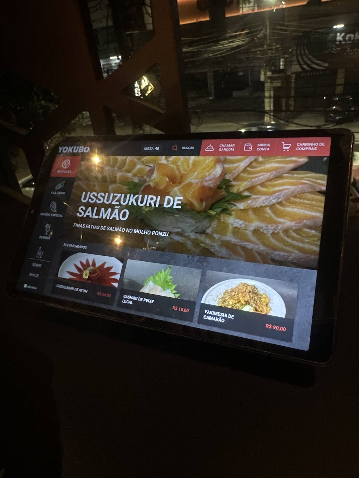 Yokubô Sushi cardápio
