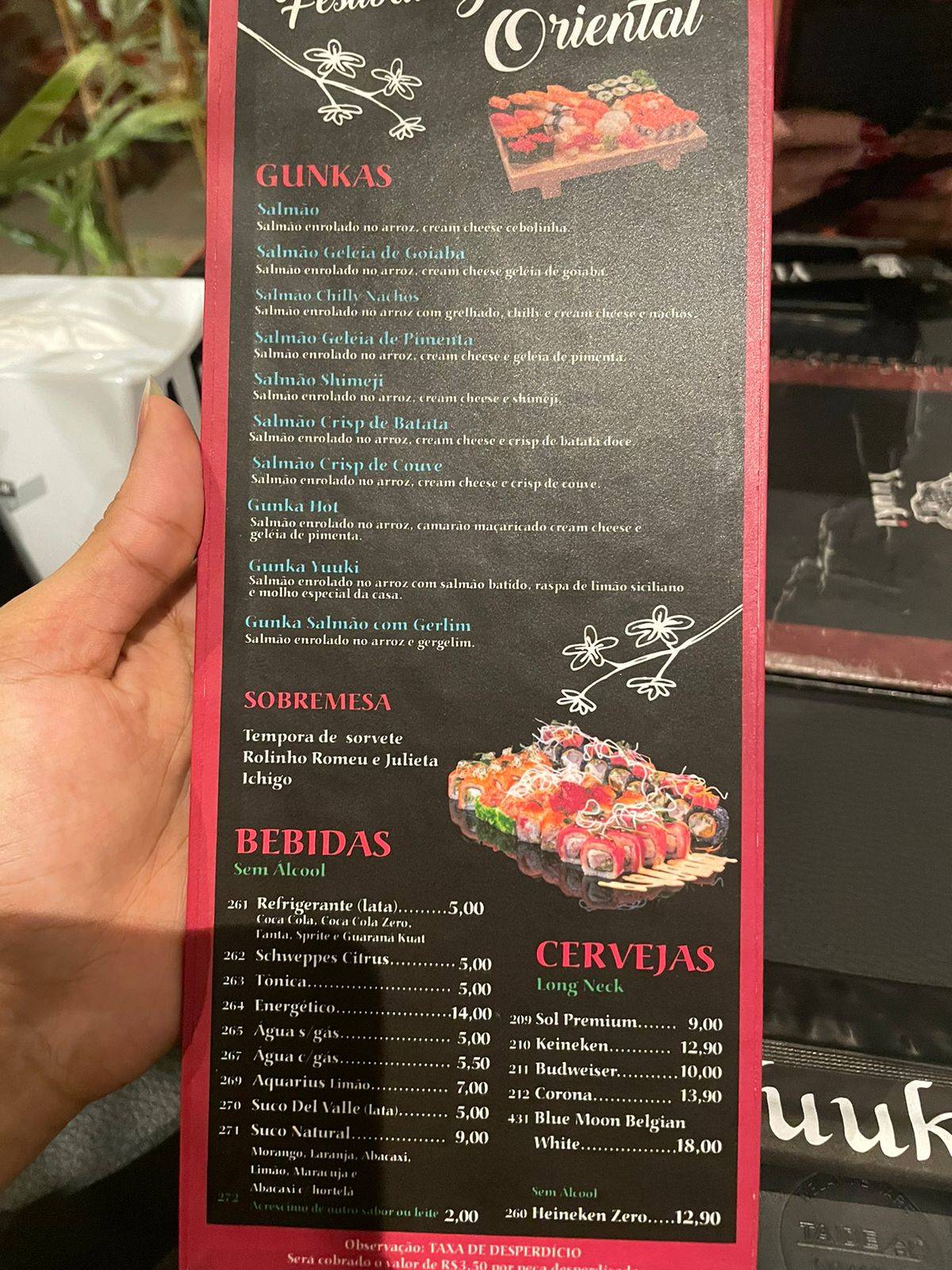 Yuuki Sushi Bar cardápio