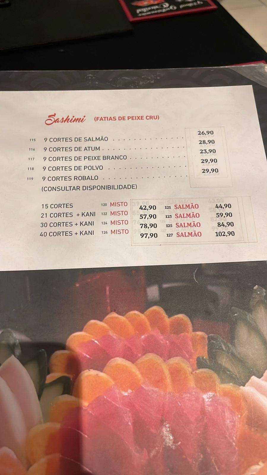 Yuuki Sushi Bar cardápio