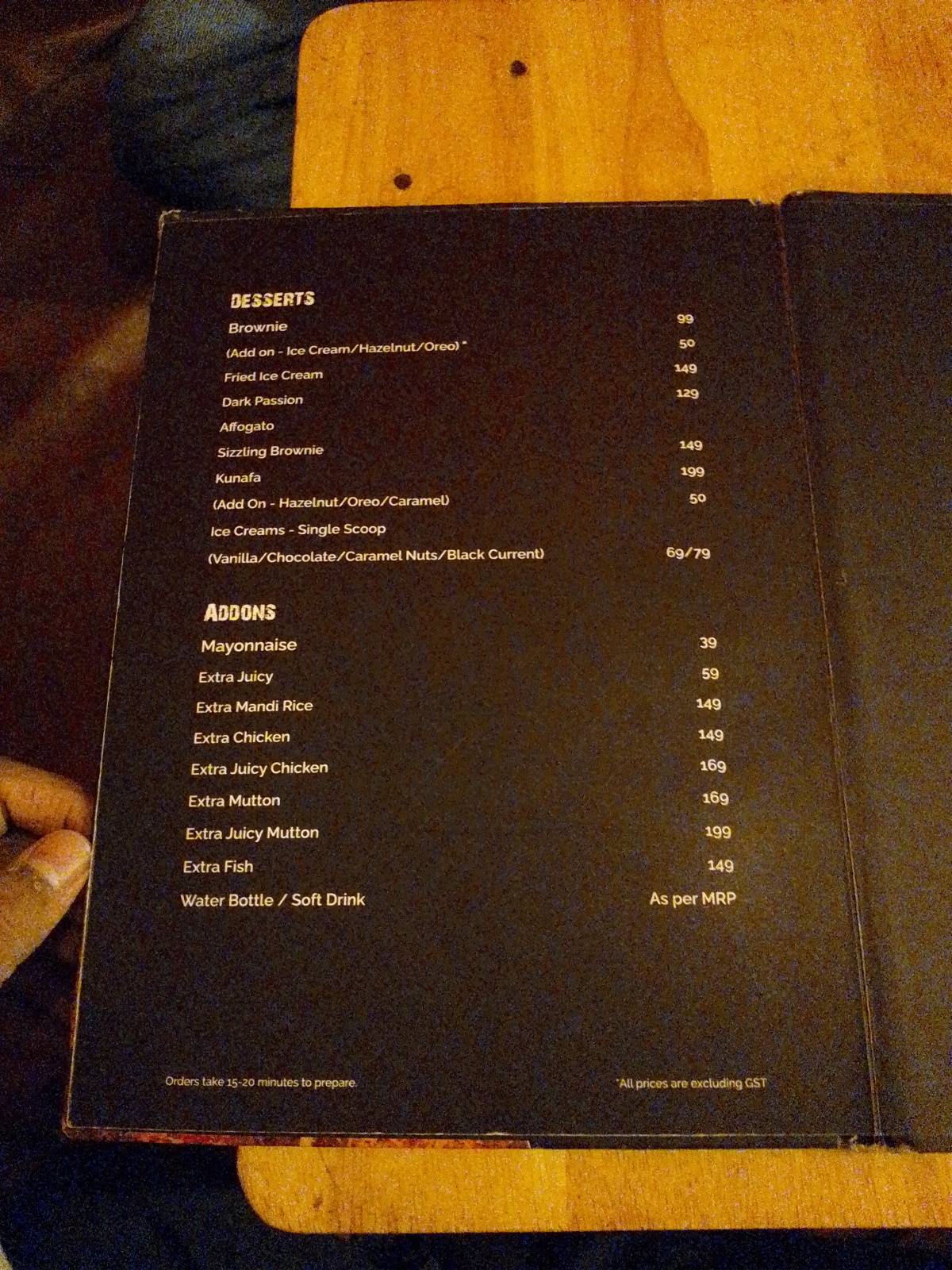 ZaZu World of Kitchens menu