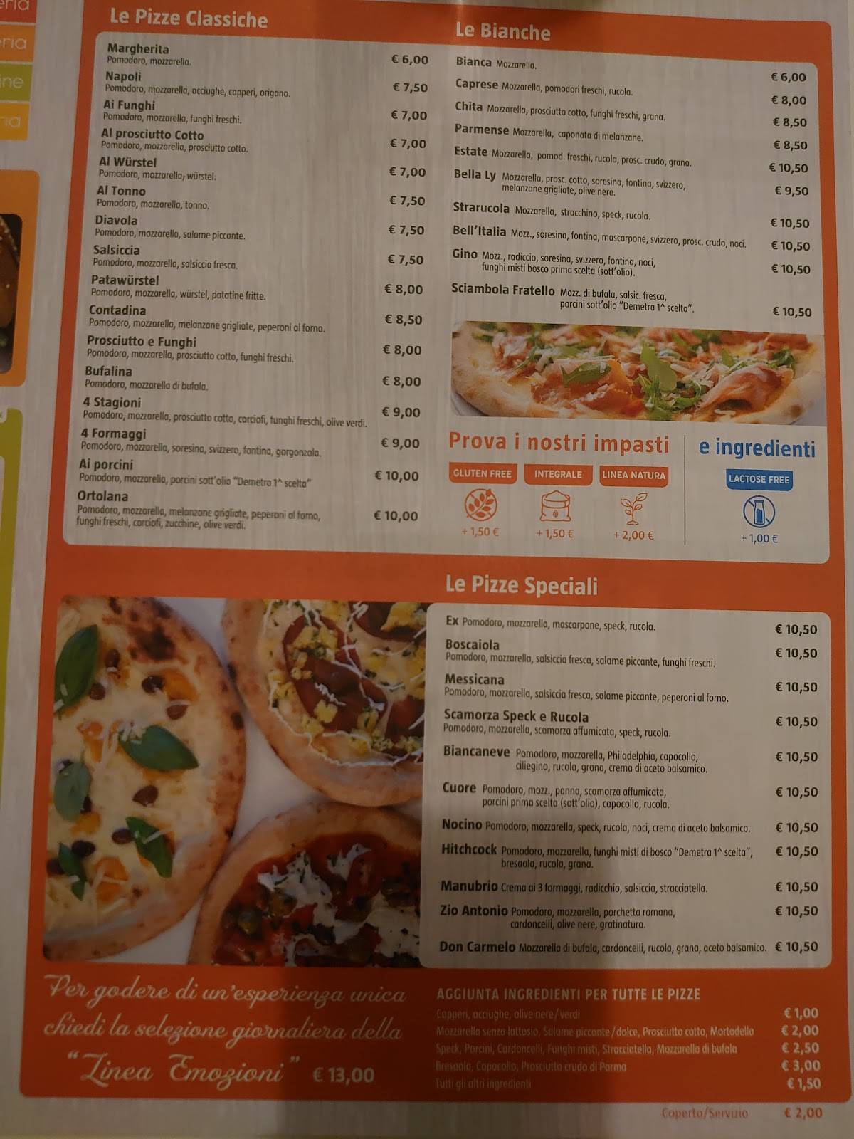 Menu di Zio Giglio Pizzeria 