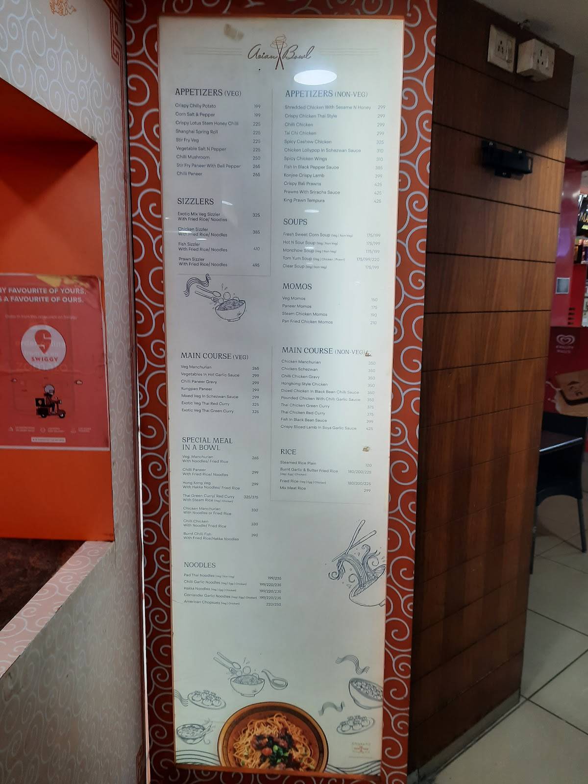 asian bowl menu