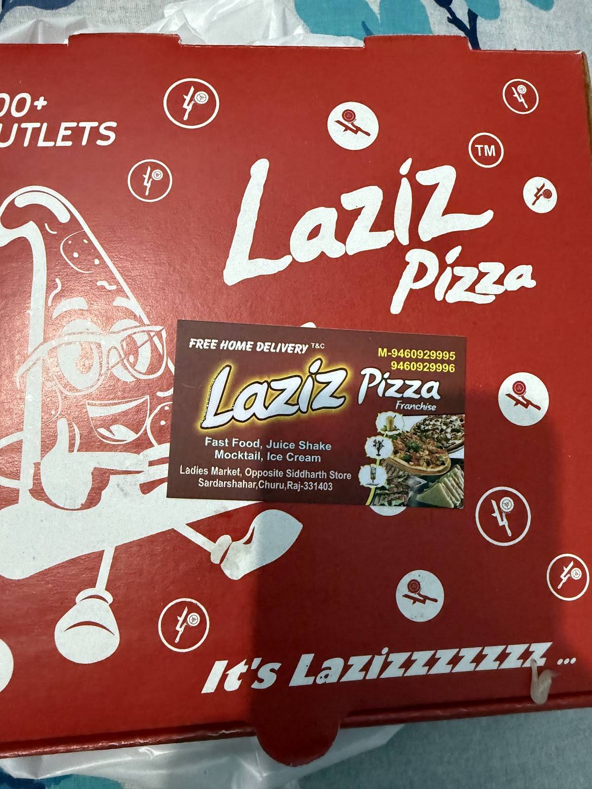Laziz Pizza menu