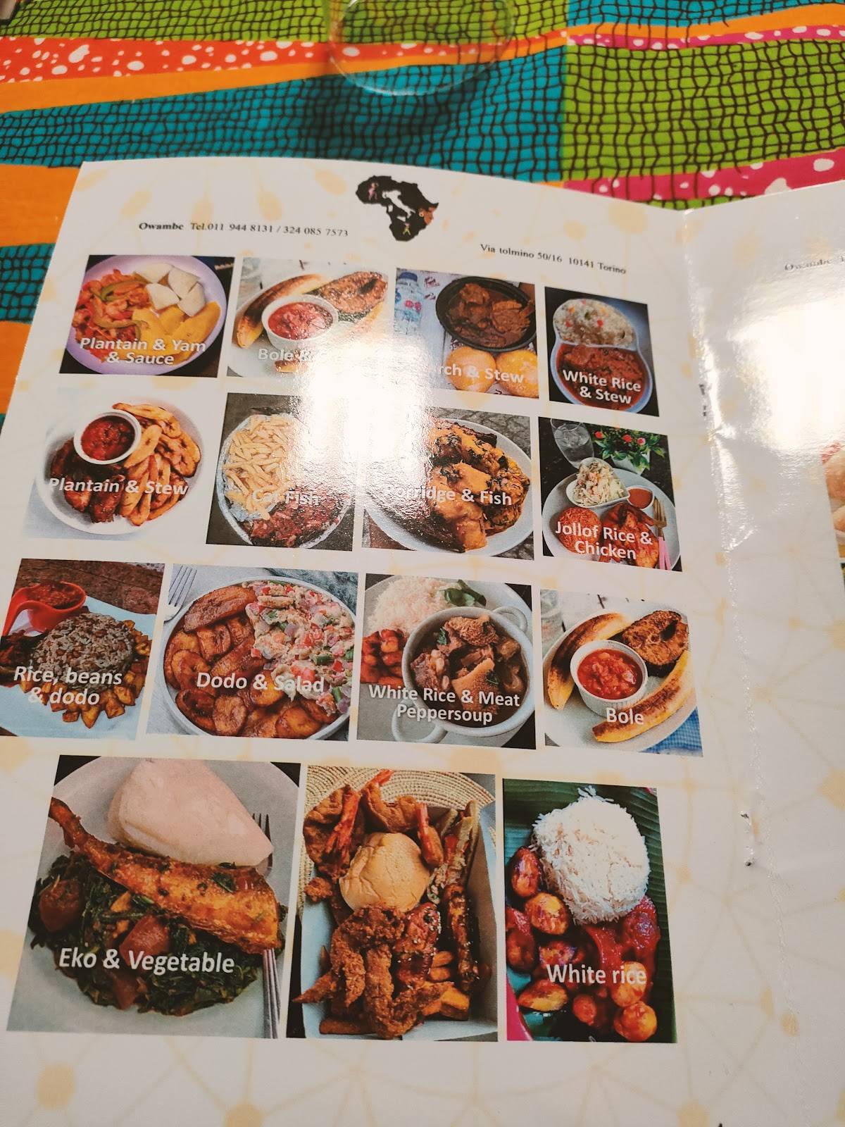 Menu di Owambe 