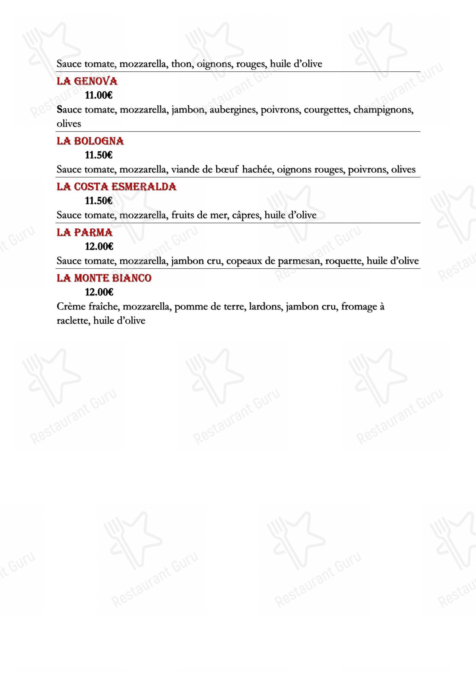 AUTENTICA PIZZA dans Stiring-Wendel - Menu