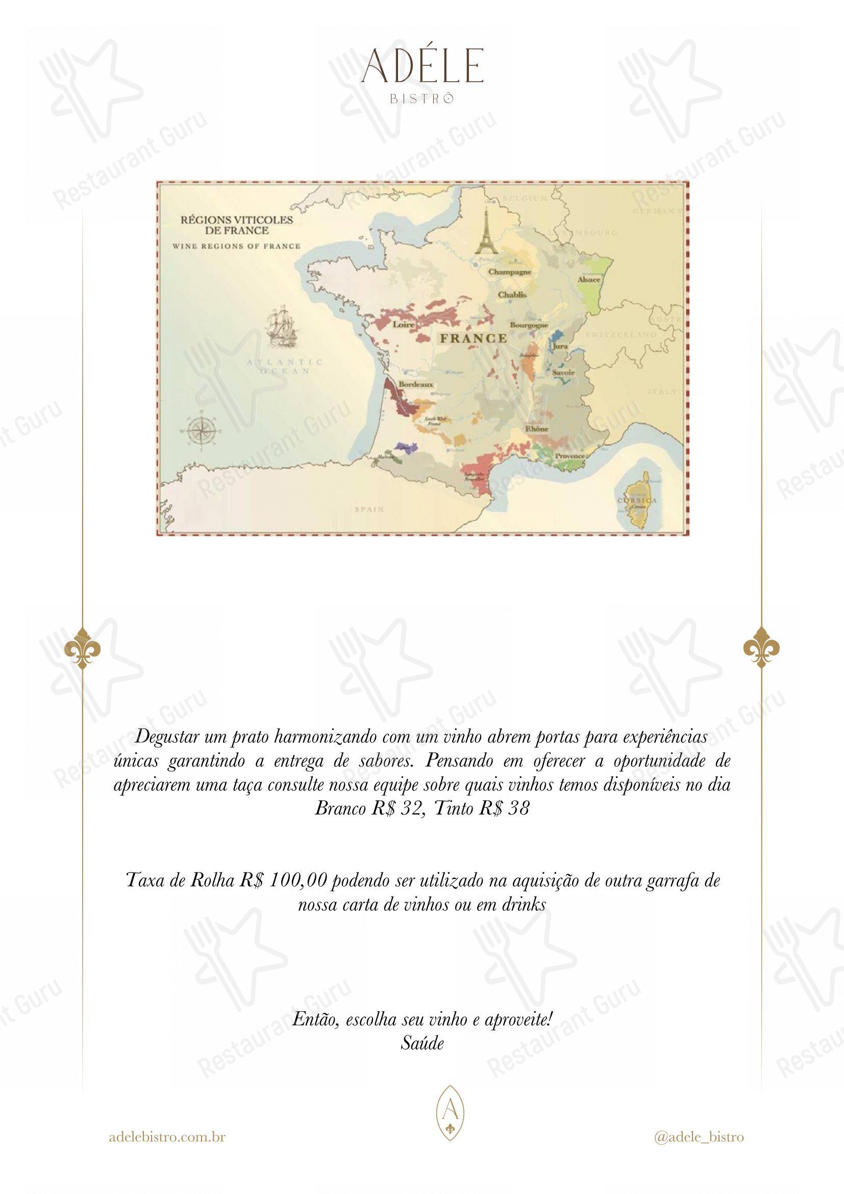 菜单 para Adéle Bistrô em Barueri