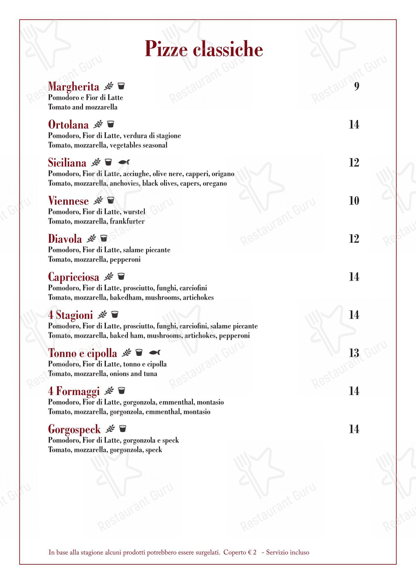 Menu per Antico Gatoleto Ristorante Pizzeria in Venezia