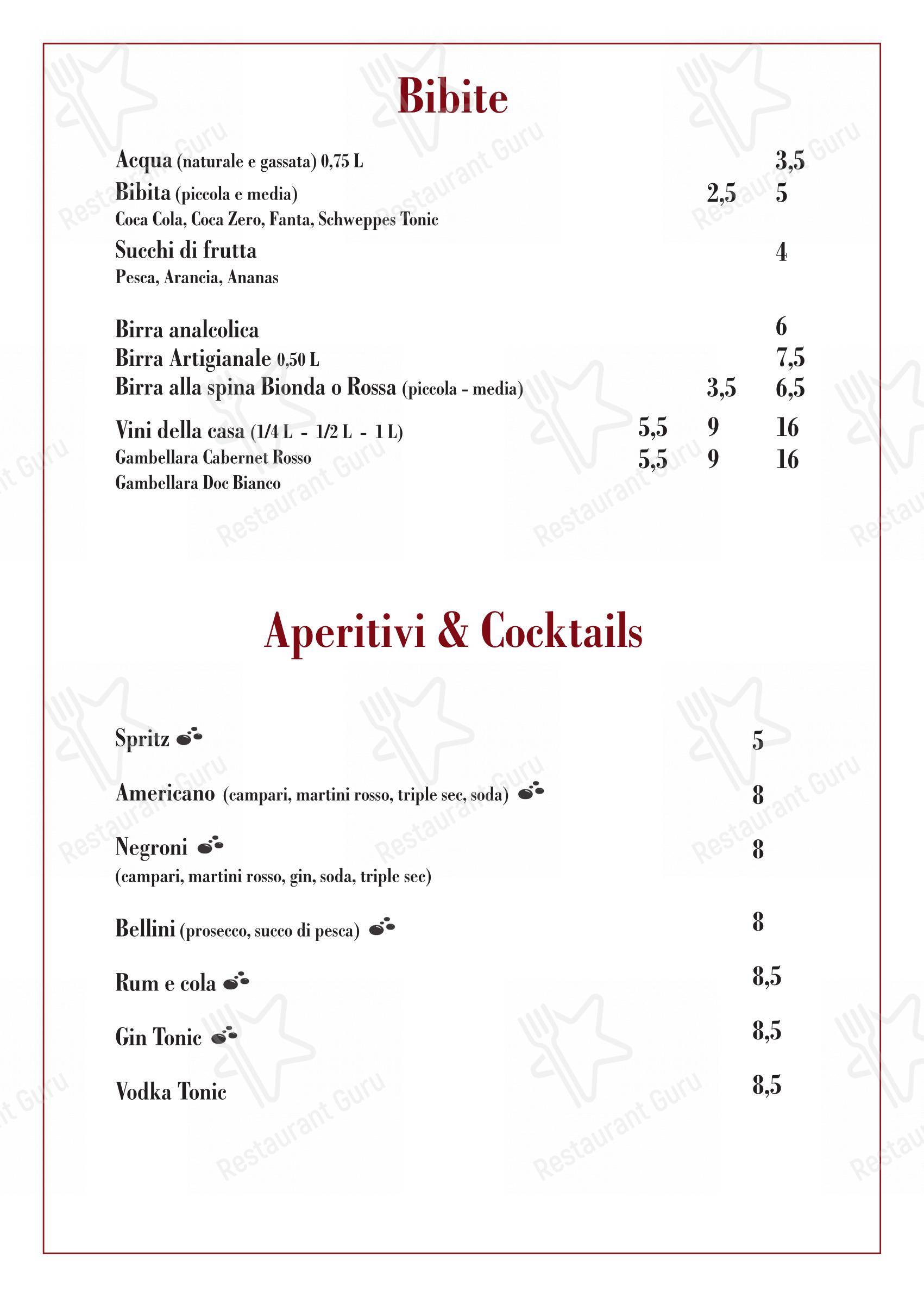 Antico Gatoleto Ristorante Pizzeria in Venezia - Menu