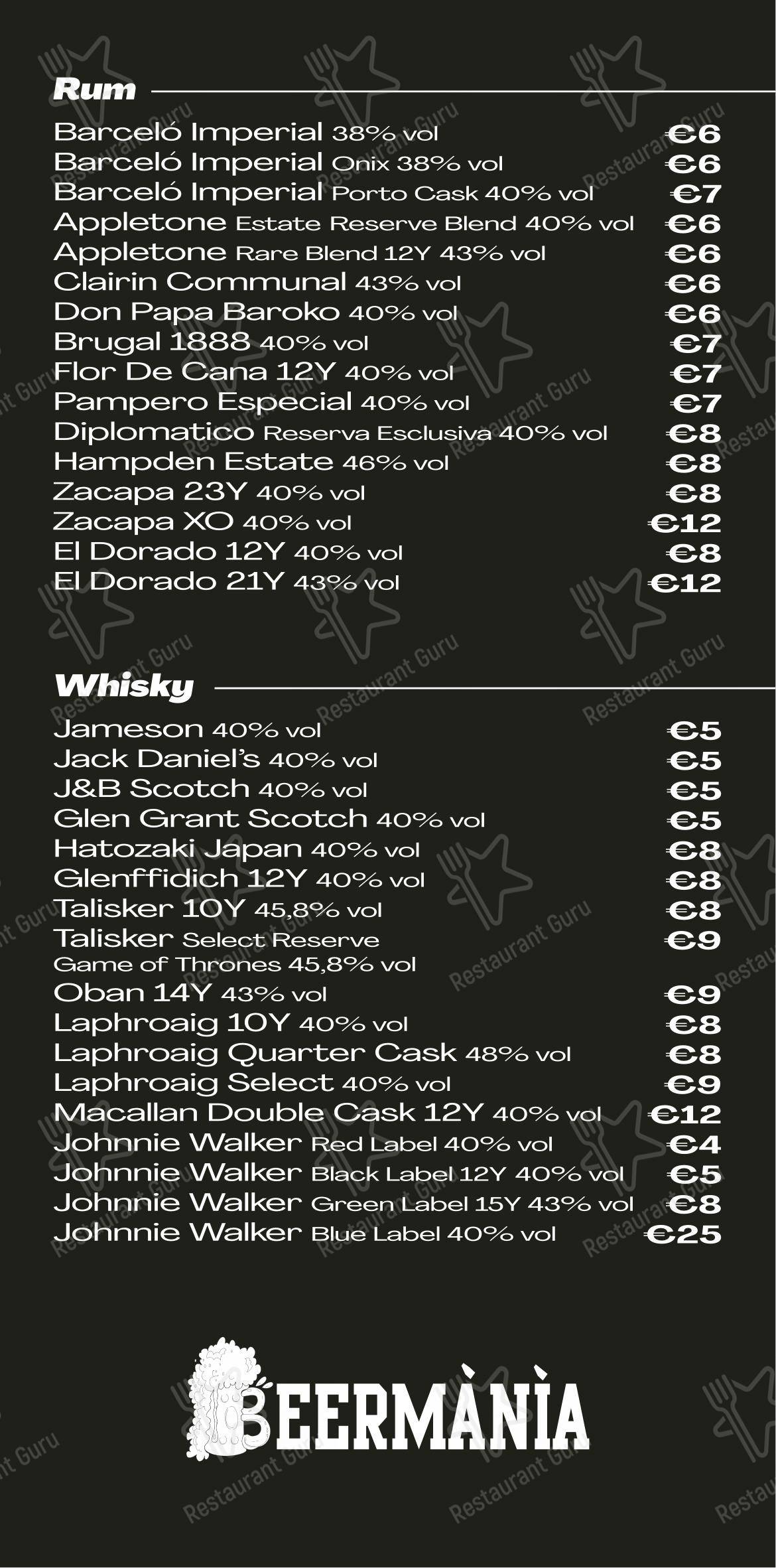 Menu per BEERMÀNÌA - Pizzeria Braceria Hamburgeria in Agropoli