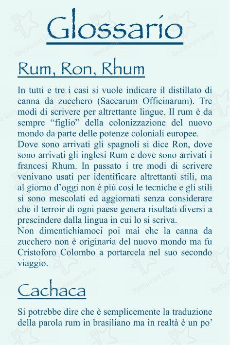 Menu di Checchino dal 1887 - Dinner Menu