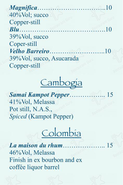 Menu di Checchino dal 1887 - Dinner Menu