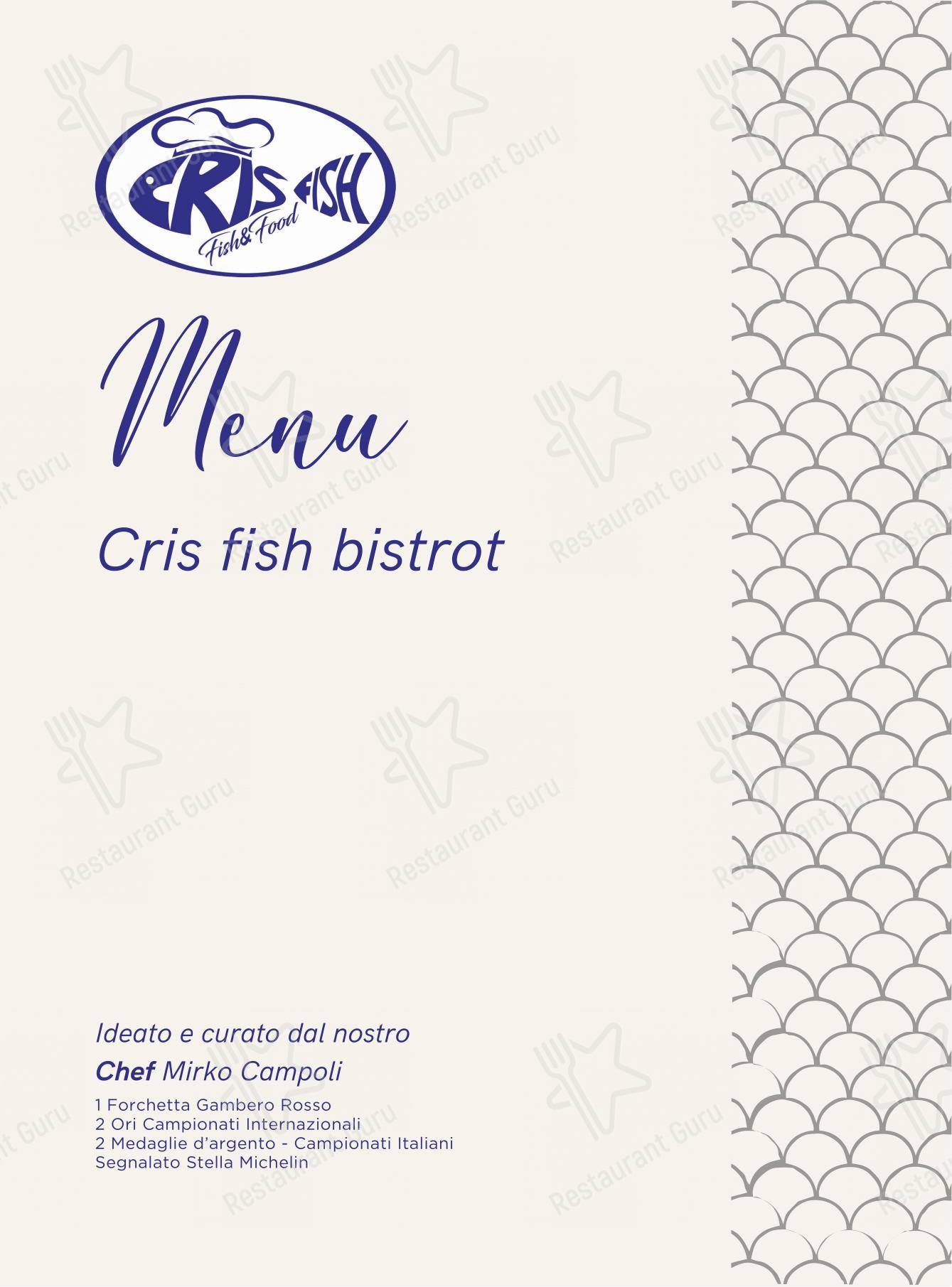 Cris Fish - Bistrot in Frascati - Menu