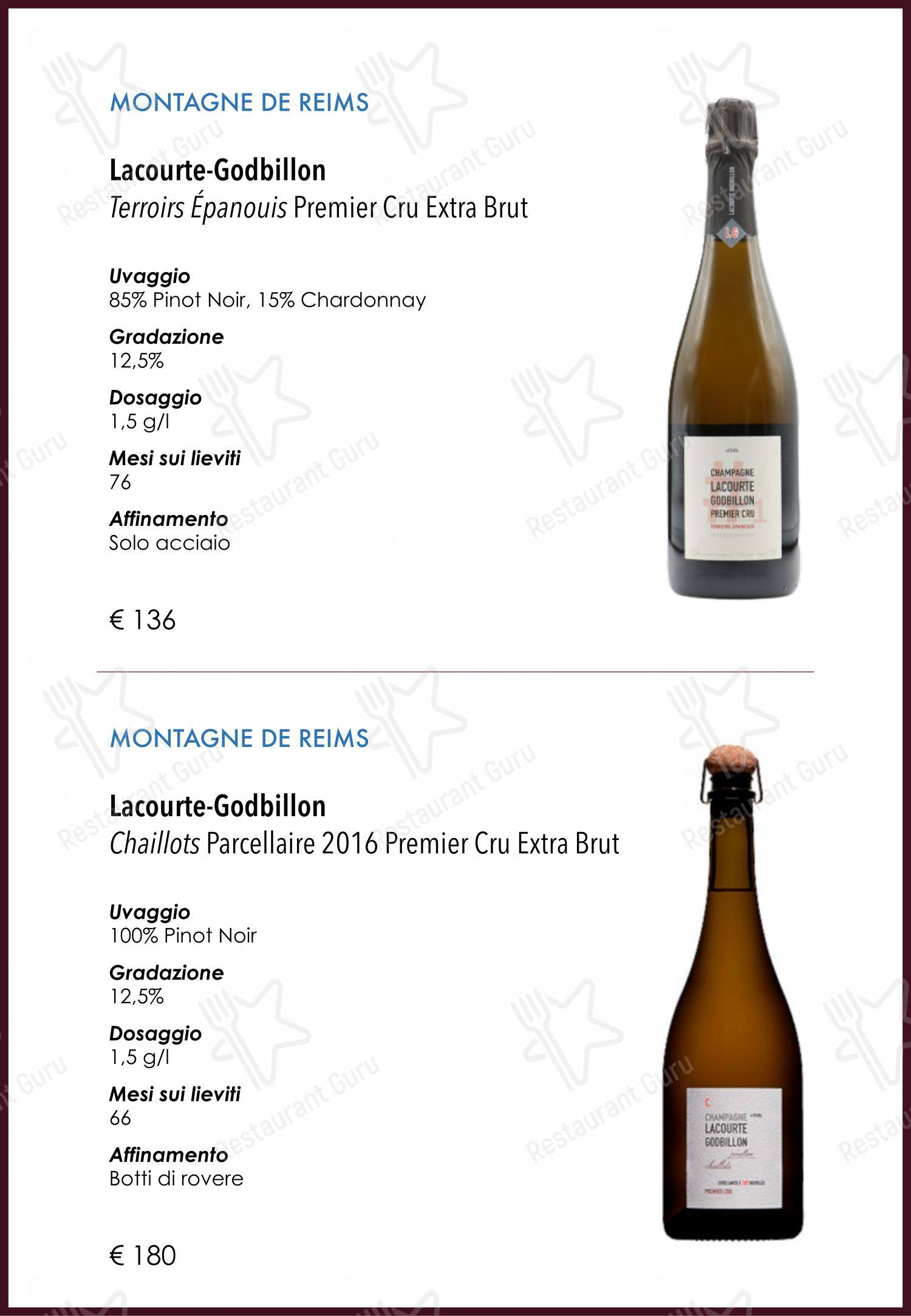 Menu per Enoteca 