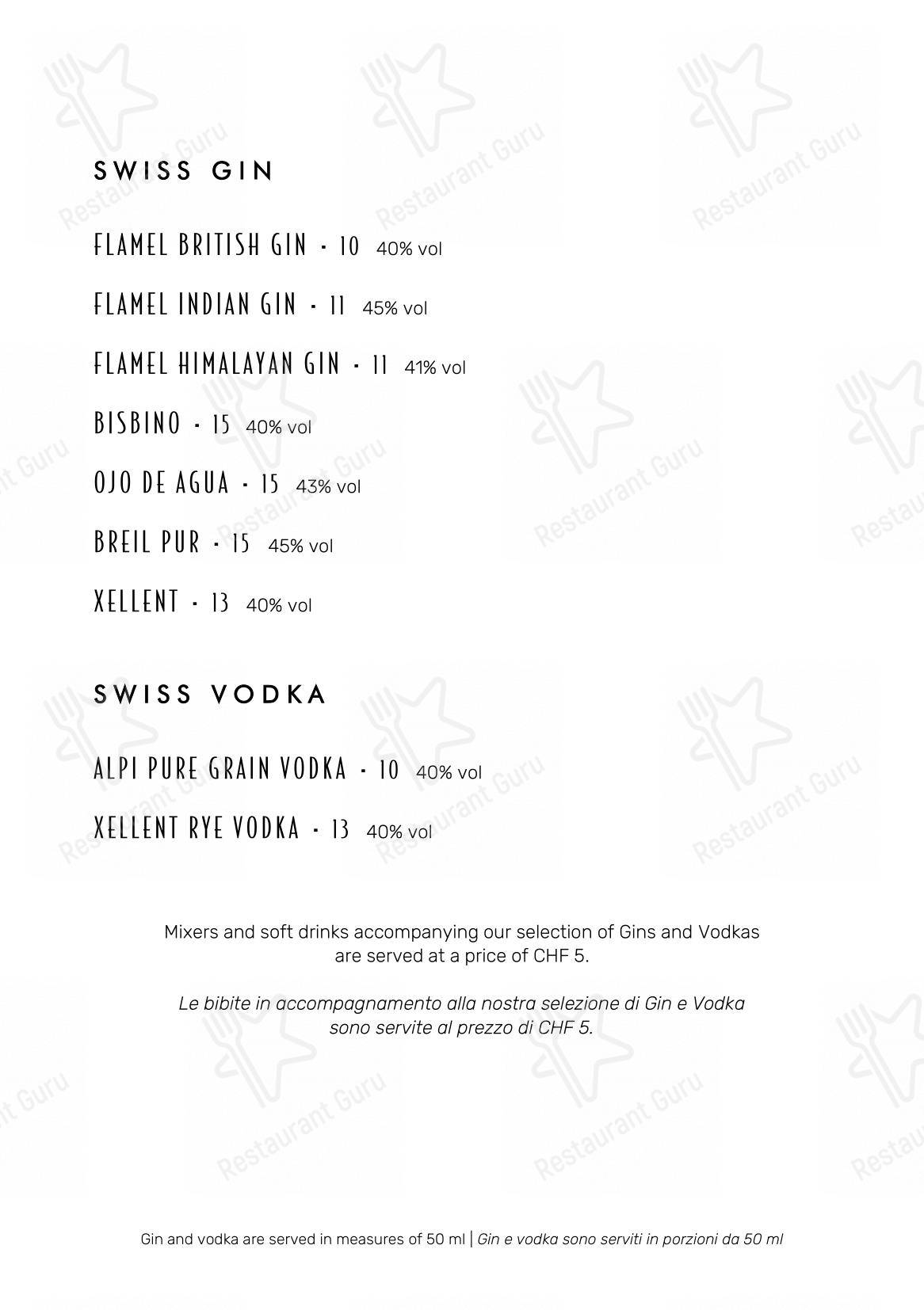 Основное меню per FLAMEL Restaurant & Mixology Bar in Lugano