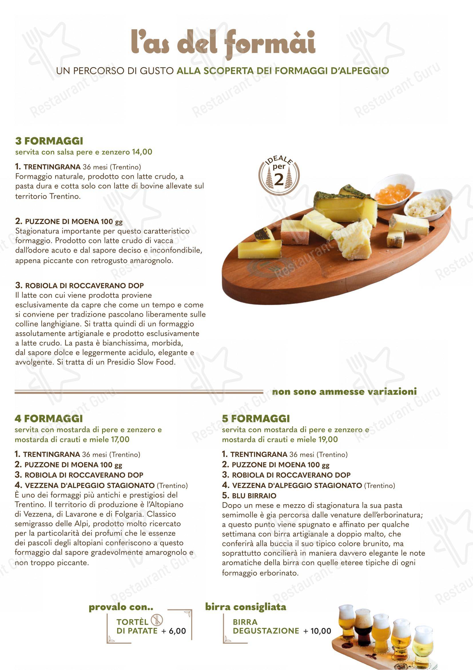 Forsterbräu Trento in Trento - Menu