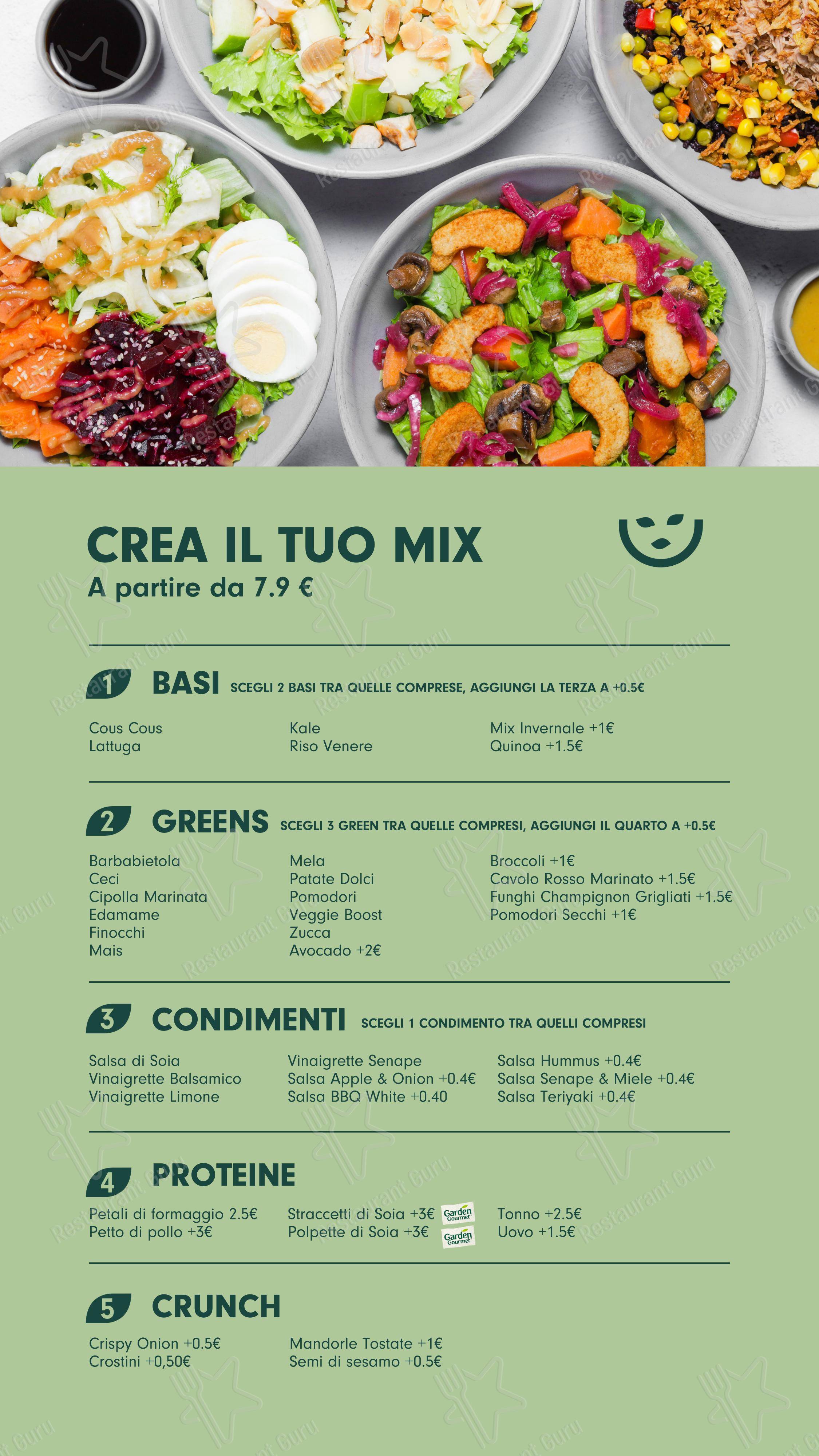 Menu per Fresh Cut - Carlo Alberto ristorante