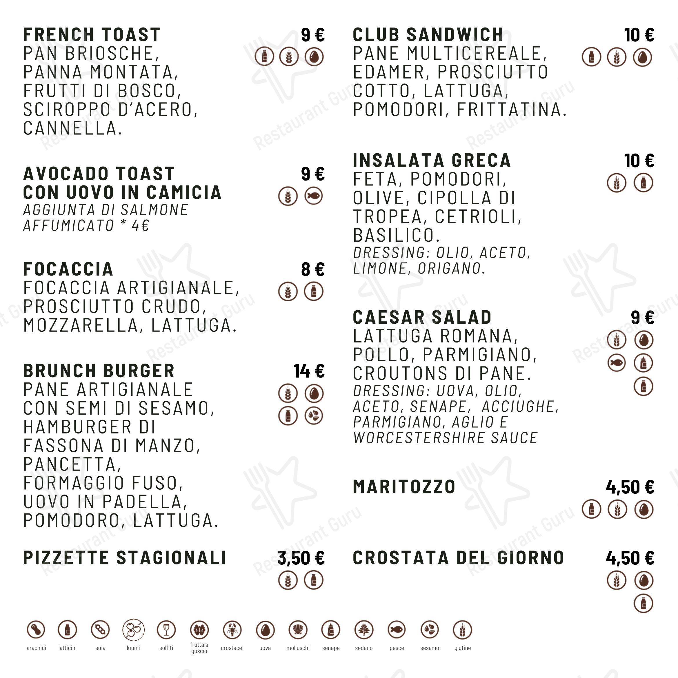 Menu bar per Gala Asolo pub & bar