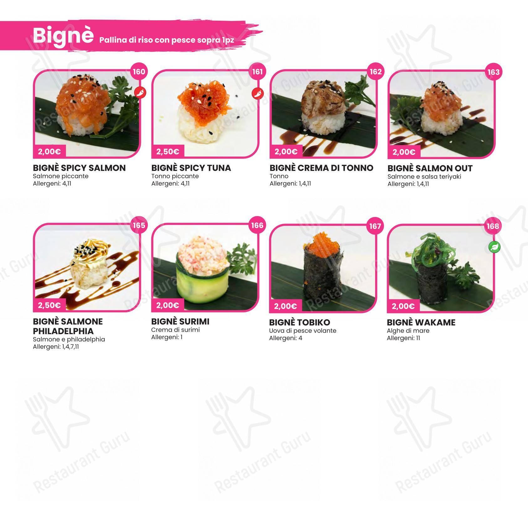 Menu per Hikari Sushi ristorante