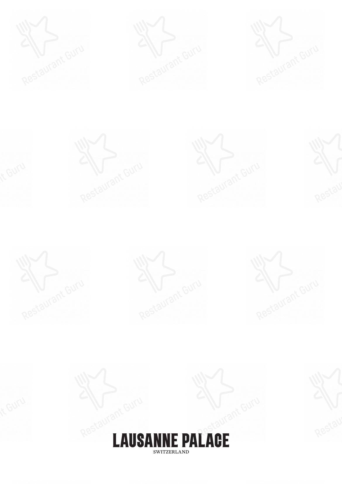 Menu di Lausanne Palace - Menu