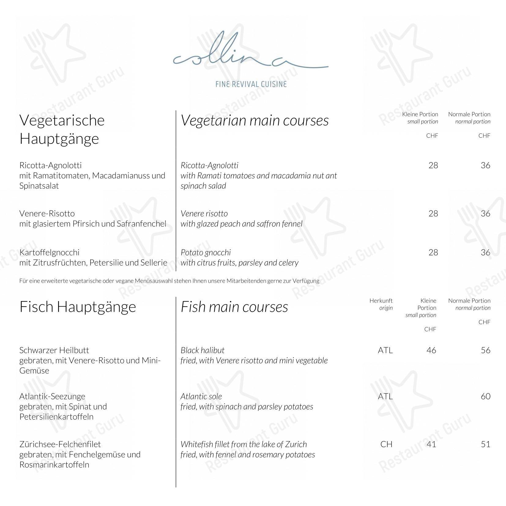 Menu per Loy Fah ristorante