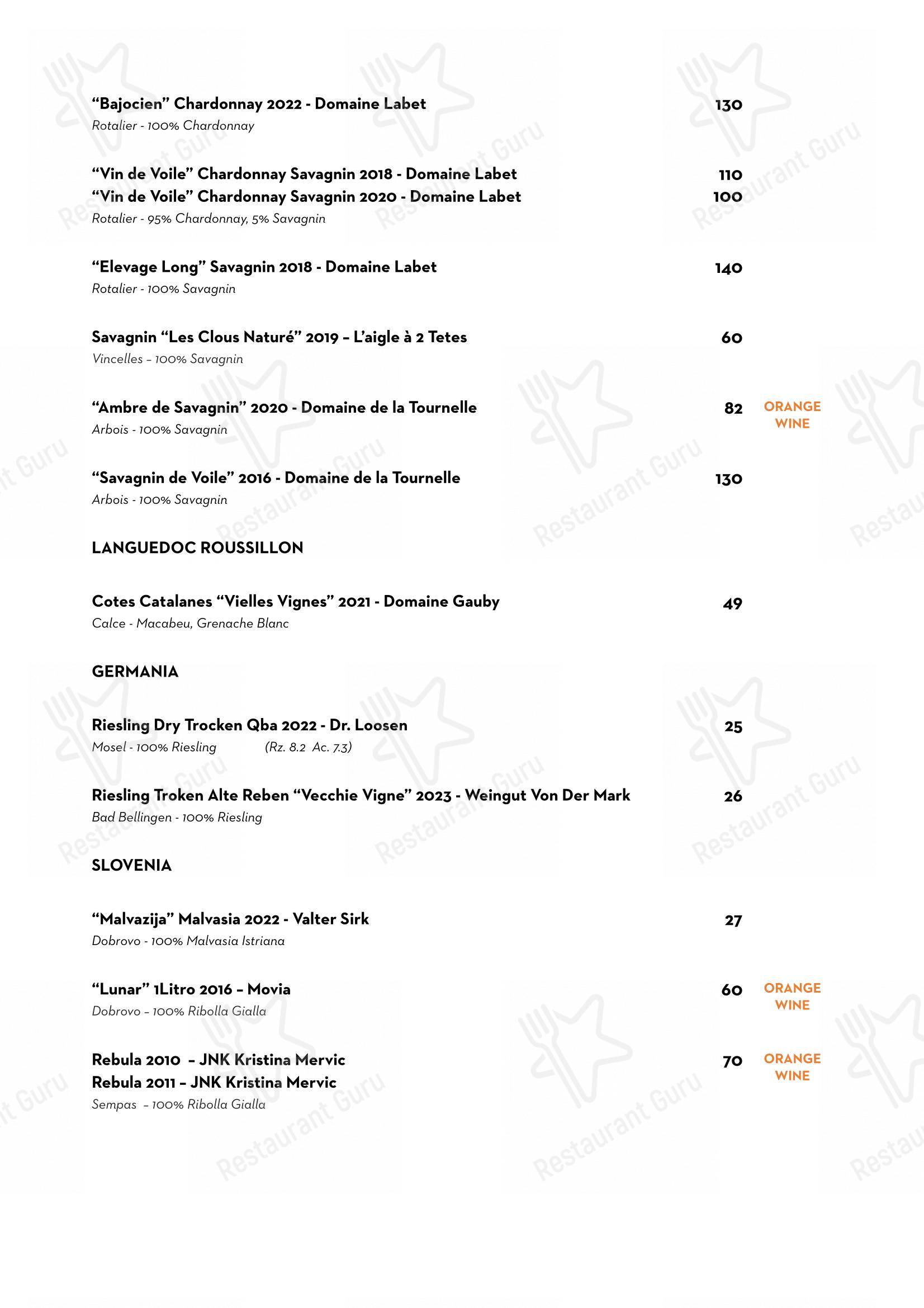 Menu di Luce Ristorante - Menu