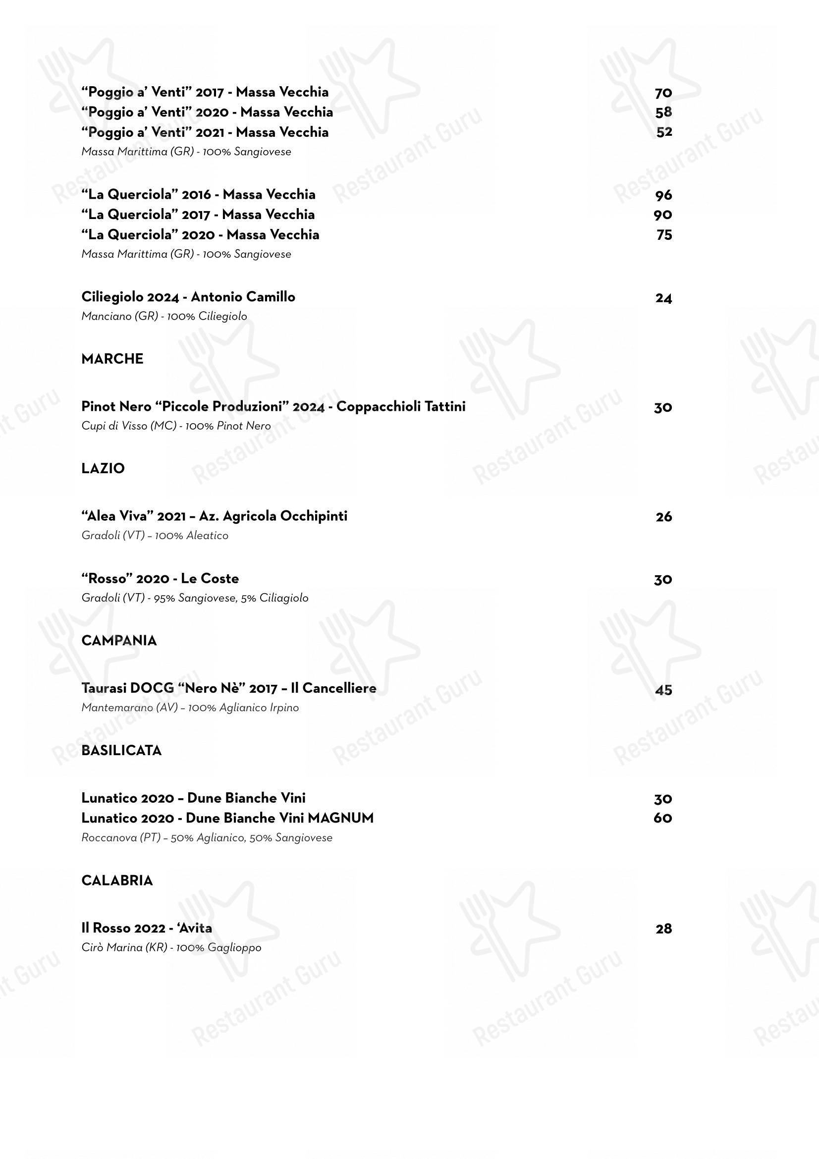 Menu per Luce Ristorante ristorante