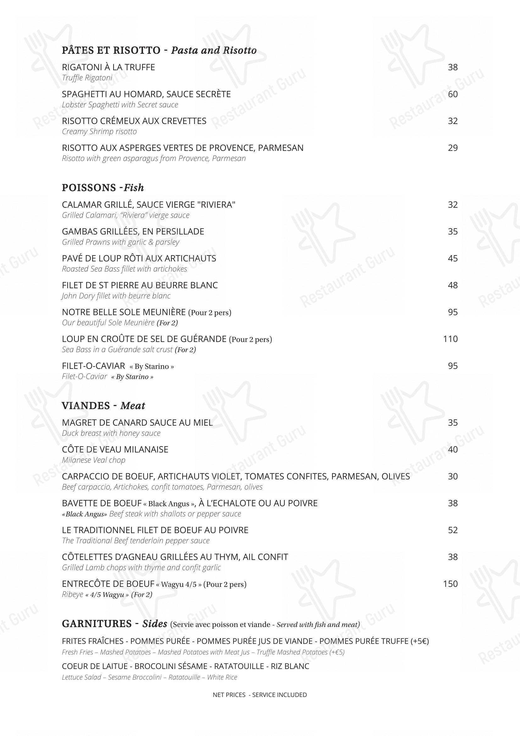 Menu pour NESPO Restaurant dans Nice