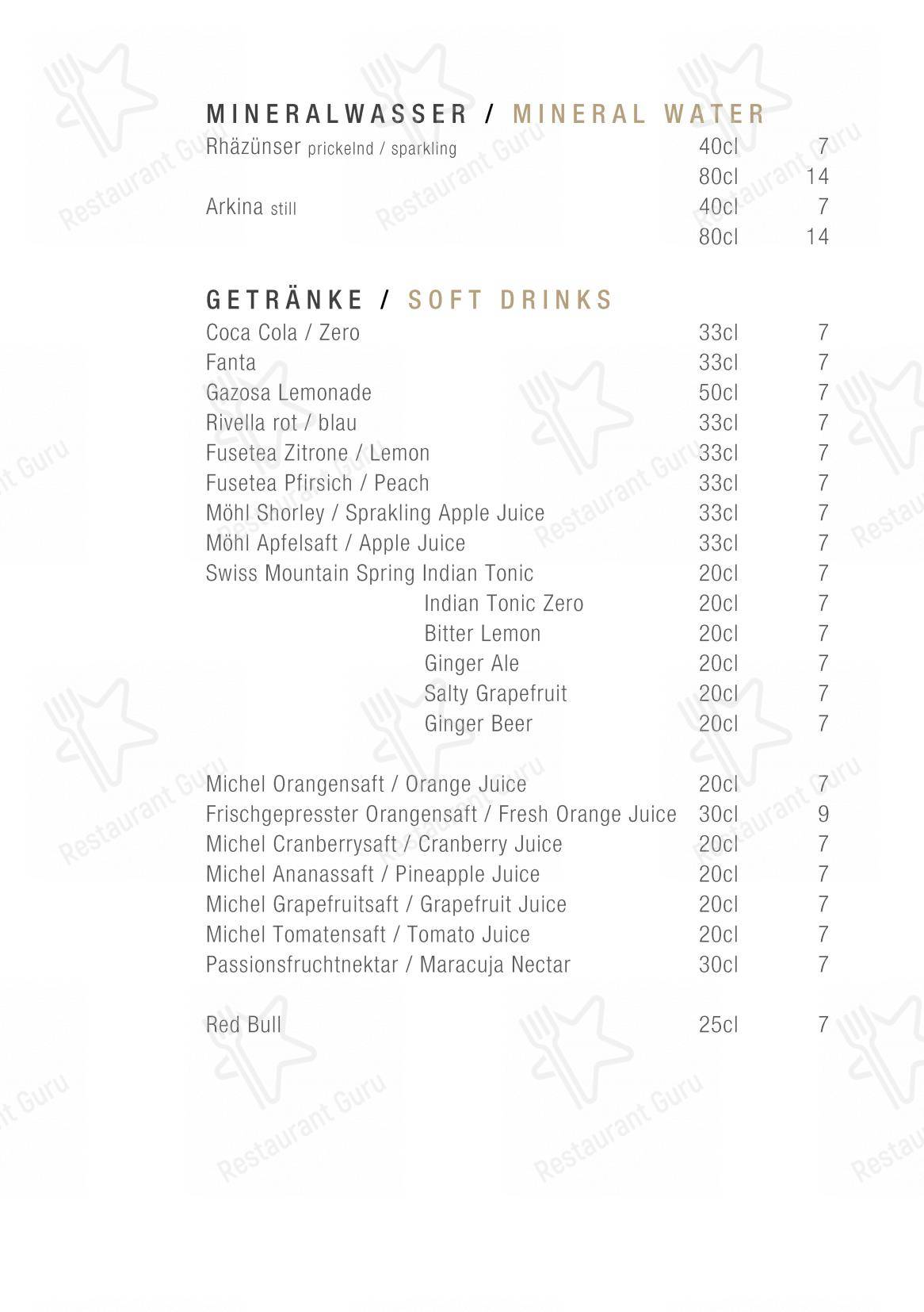Menu per Nuts & Co Bar in Davos