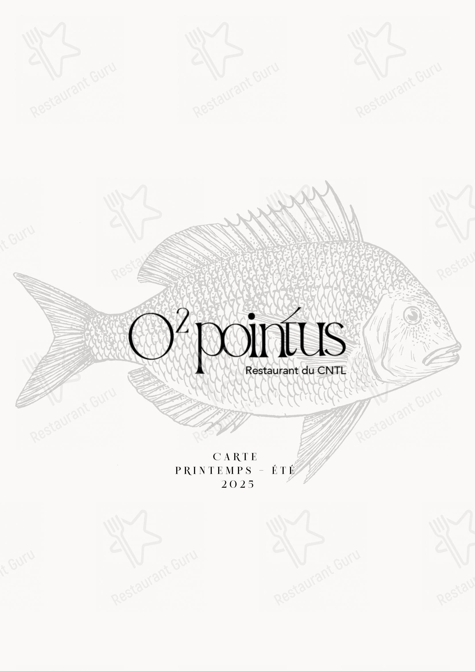 Menu bar pour O'2 Pointus dans Marseille