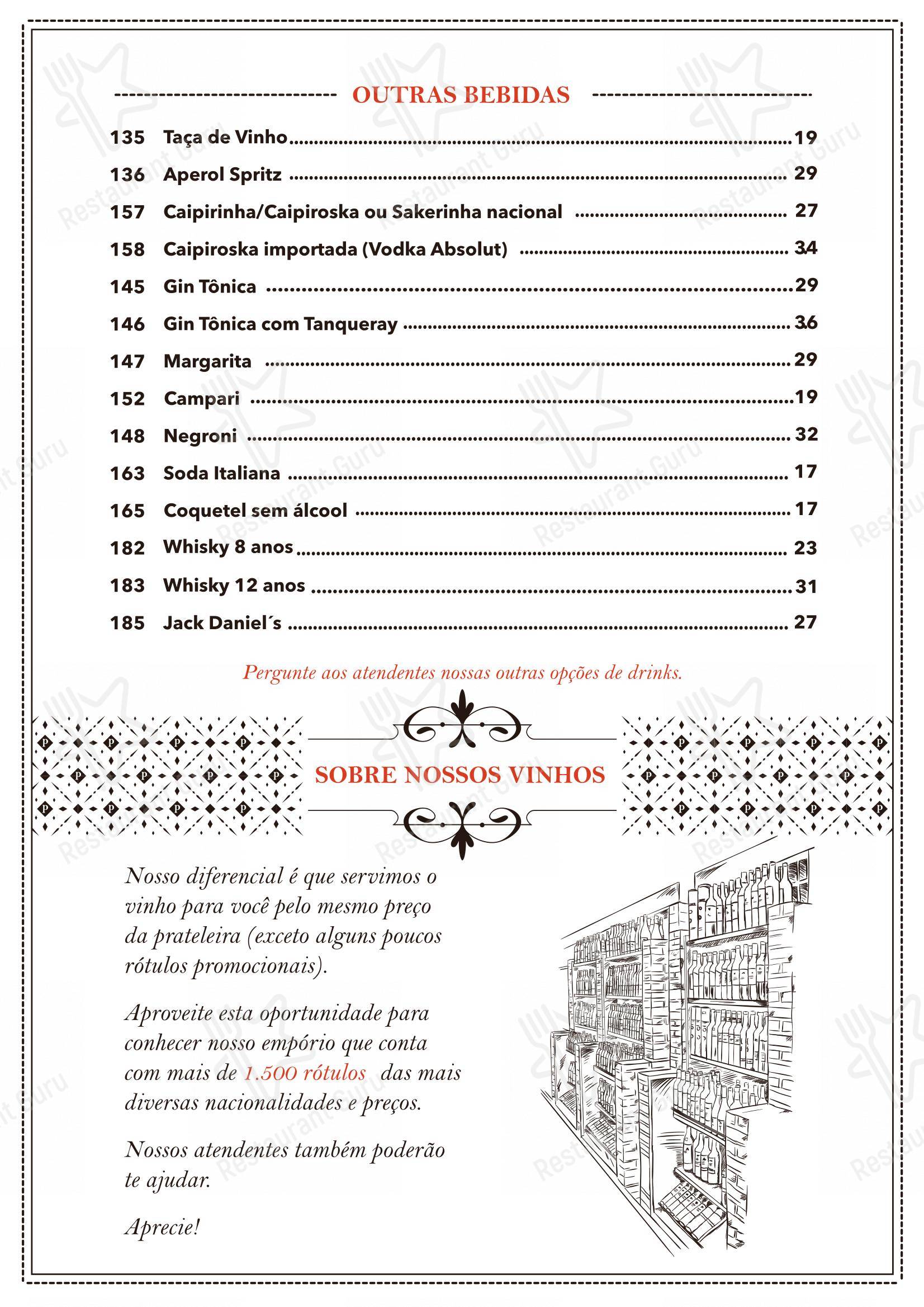 Pavanelli Loja e Restaurante em Piracicaba - Menu bar