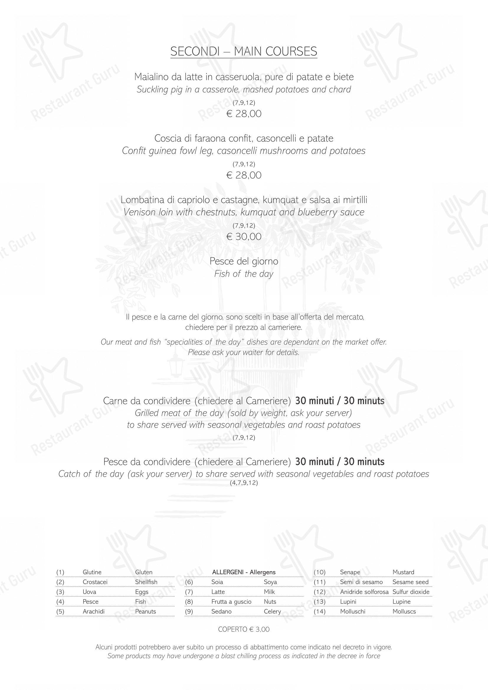 Menu di Ristorante Bilacus - Menu