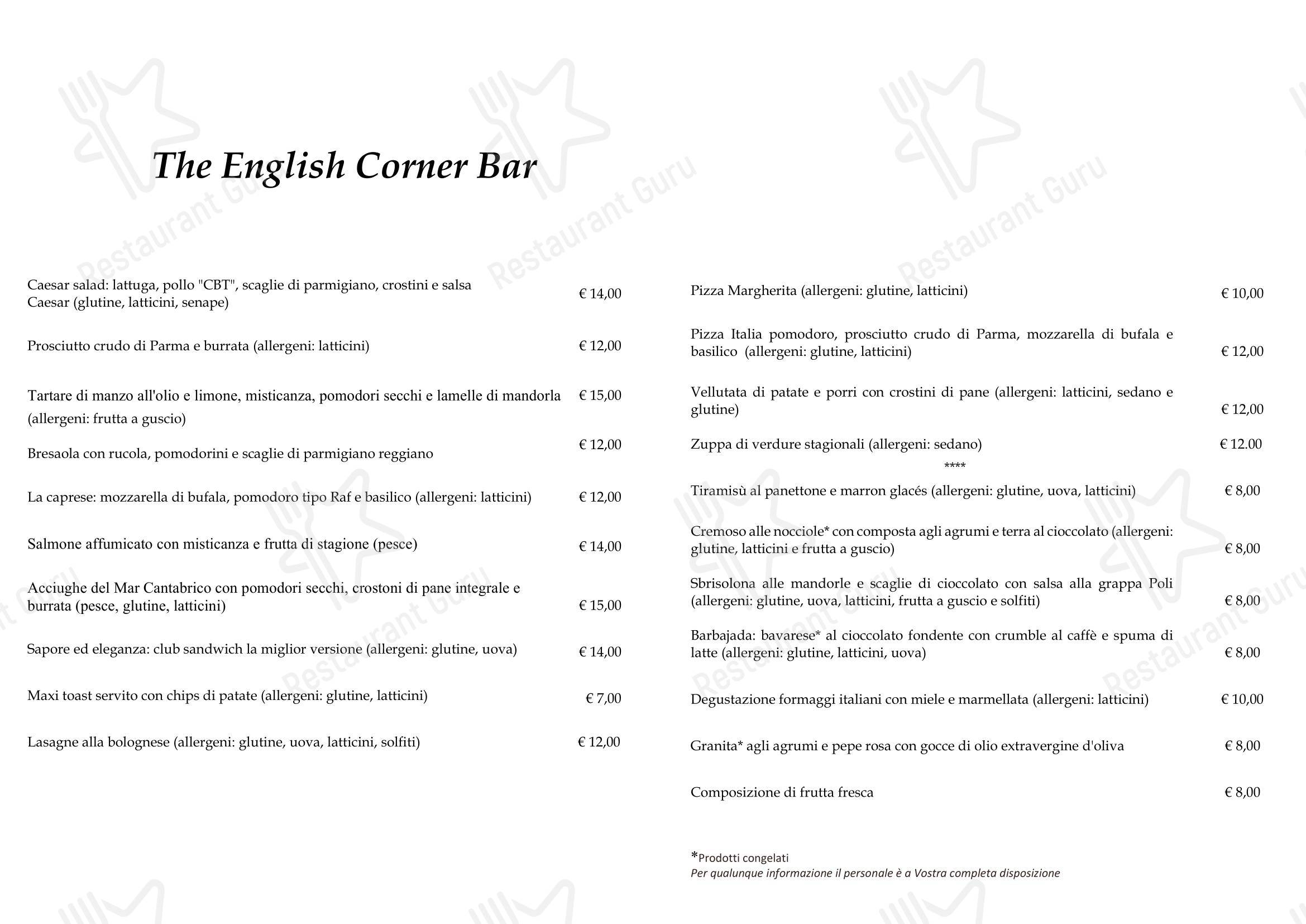 Ristorante Conte Camillo in Milano - 菜单