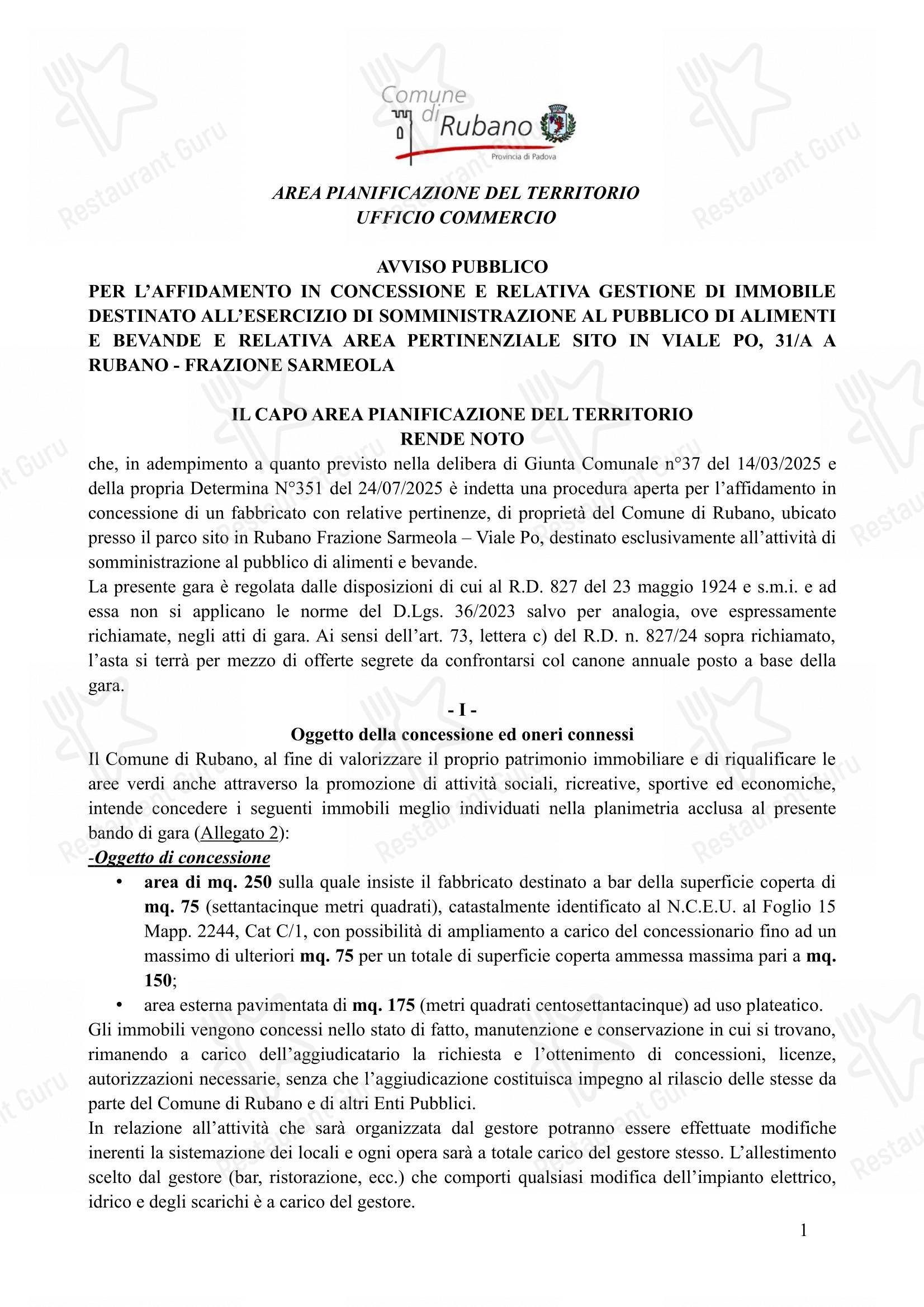Menu per Il Venexino - Nonsolocaffè in Padova