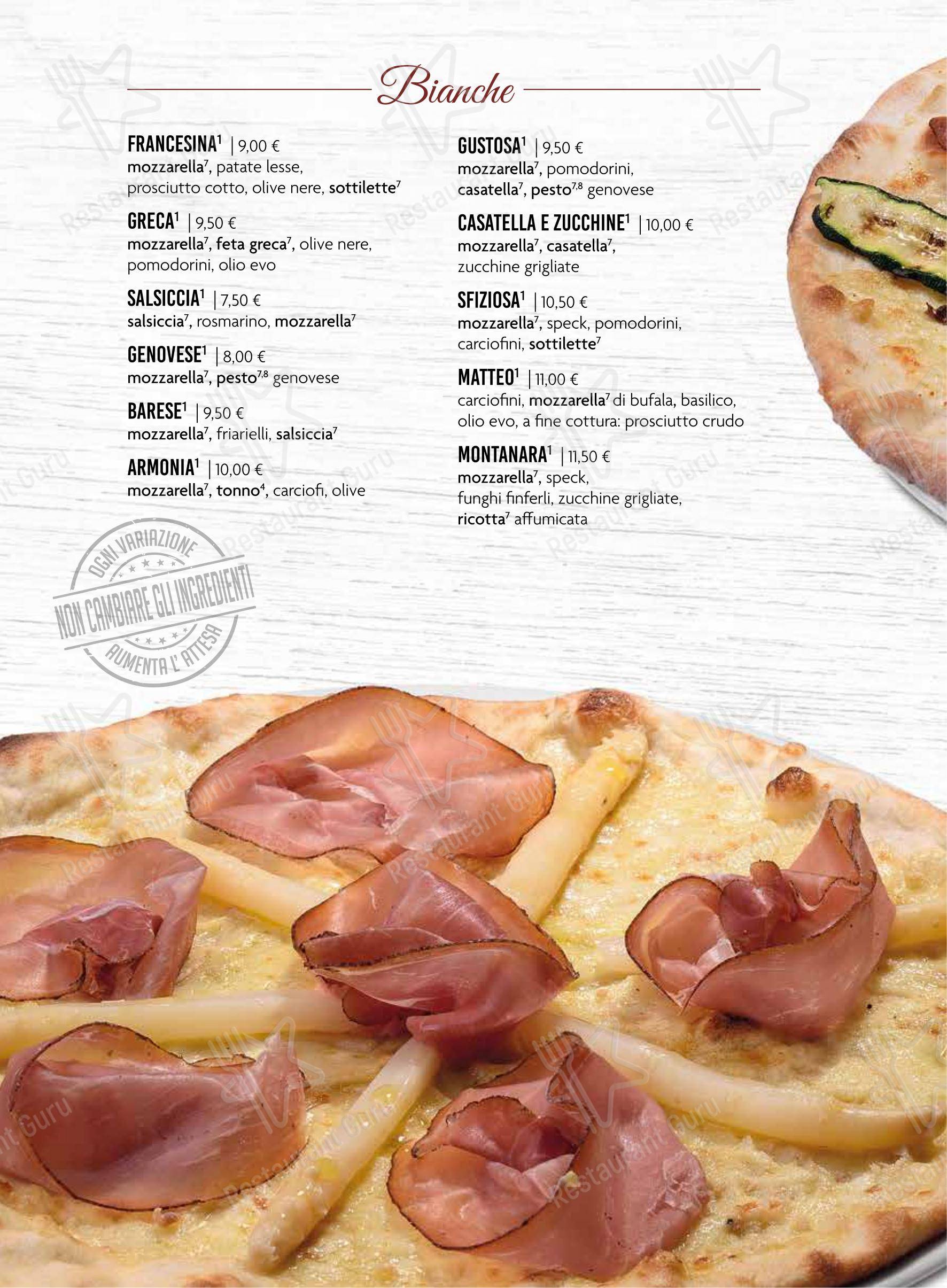 Menu bar per Ristorante Pizzeria da Gennaro pizzeria